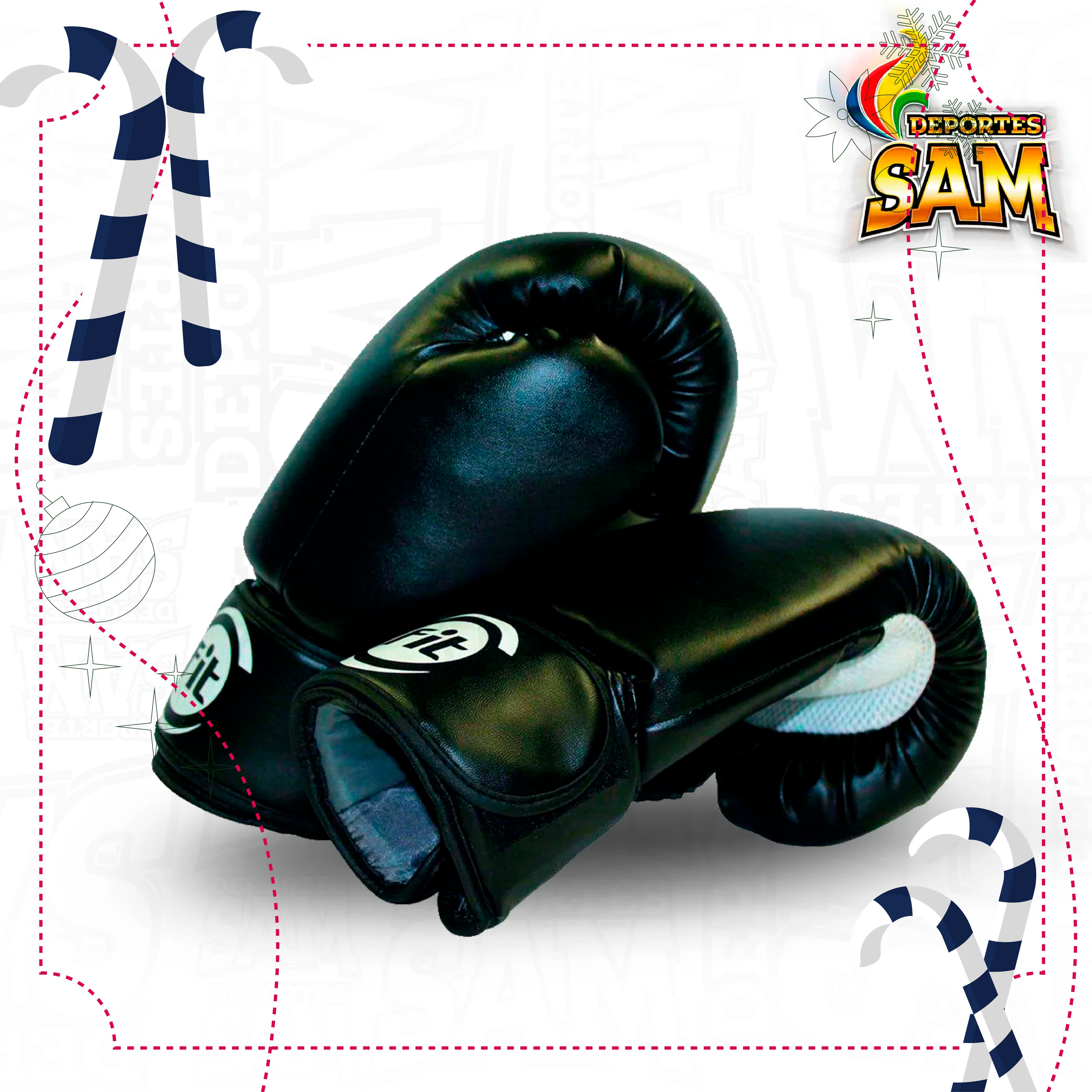 GUANTE BOXEO FUNDAMENTACION 14 OZ NEGRO HOMBRE SPORTFITNESS