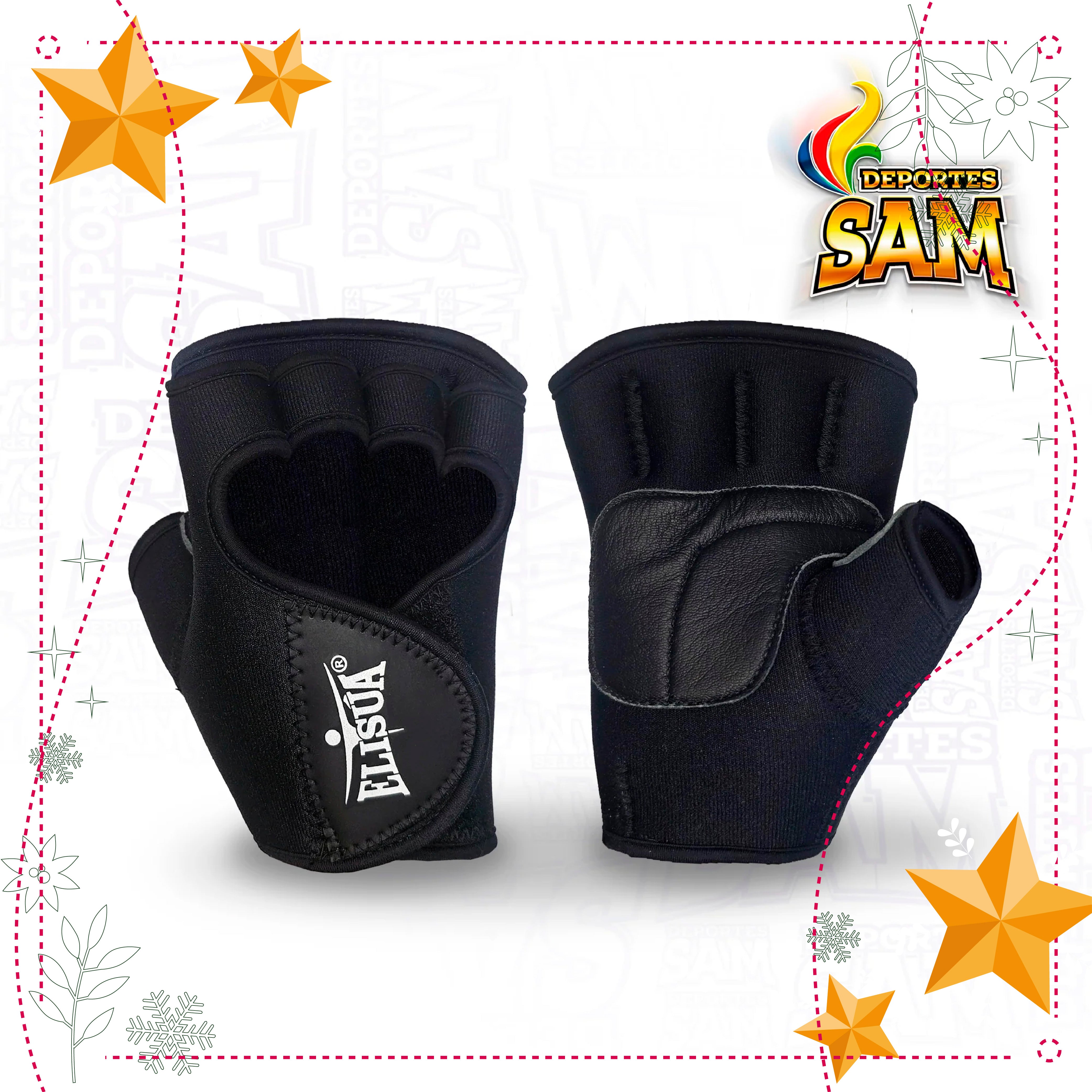 GUANTE NEOPRENO HOMBRE CORTO  NEGRO ELISUA