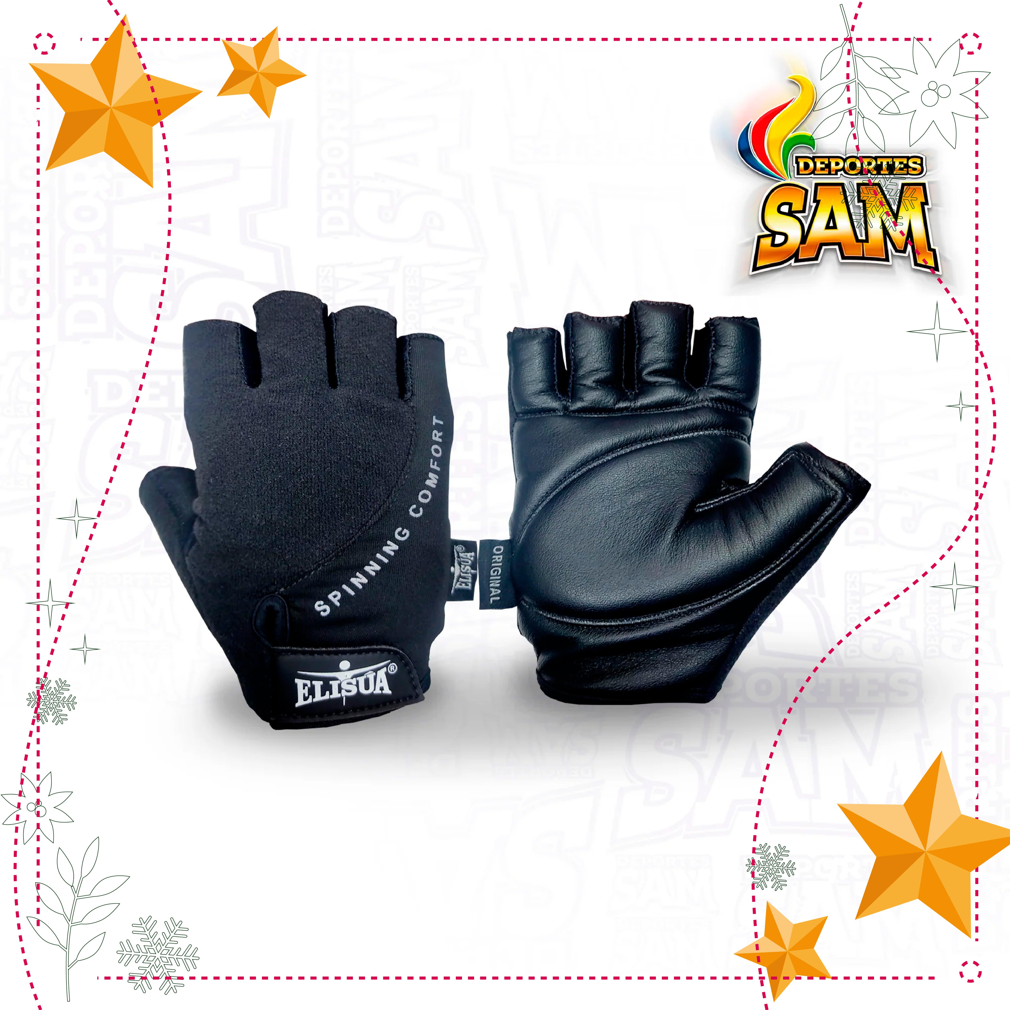 GUANTE SPINNING PALMA CUERO CORTO ELISUA