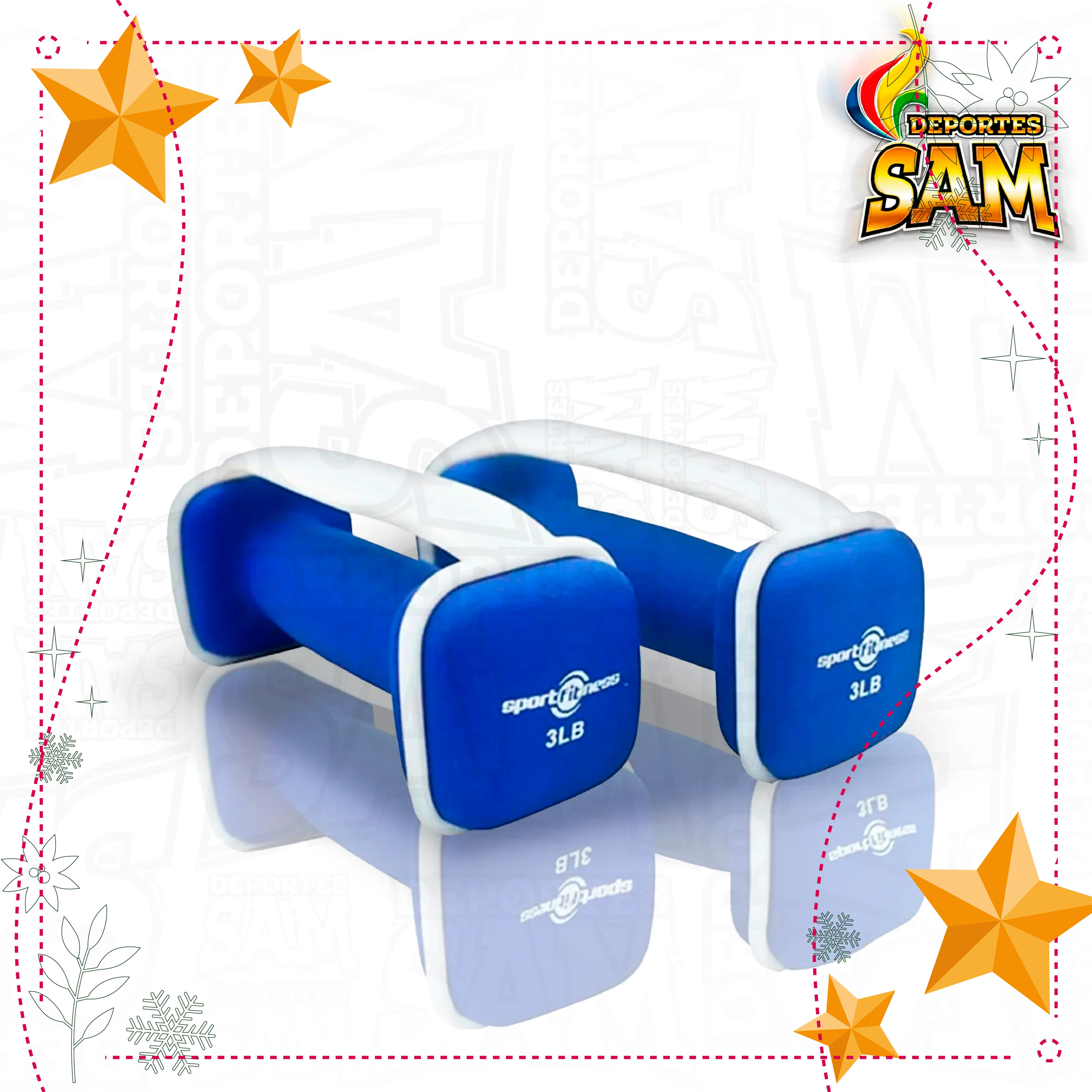 JUEGO DE MANCUERNAS NEOPRENO 3LB*2 SPORTFITNESS