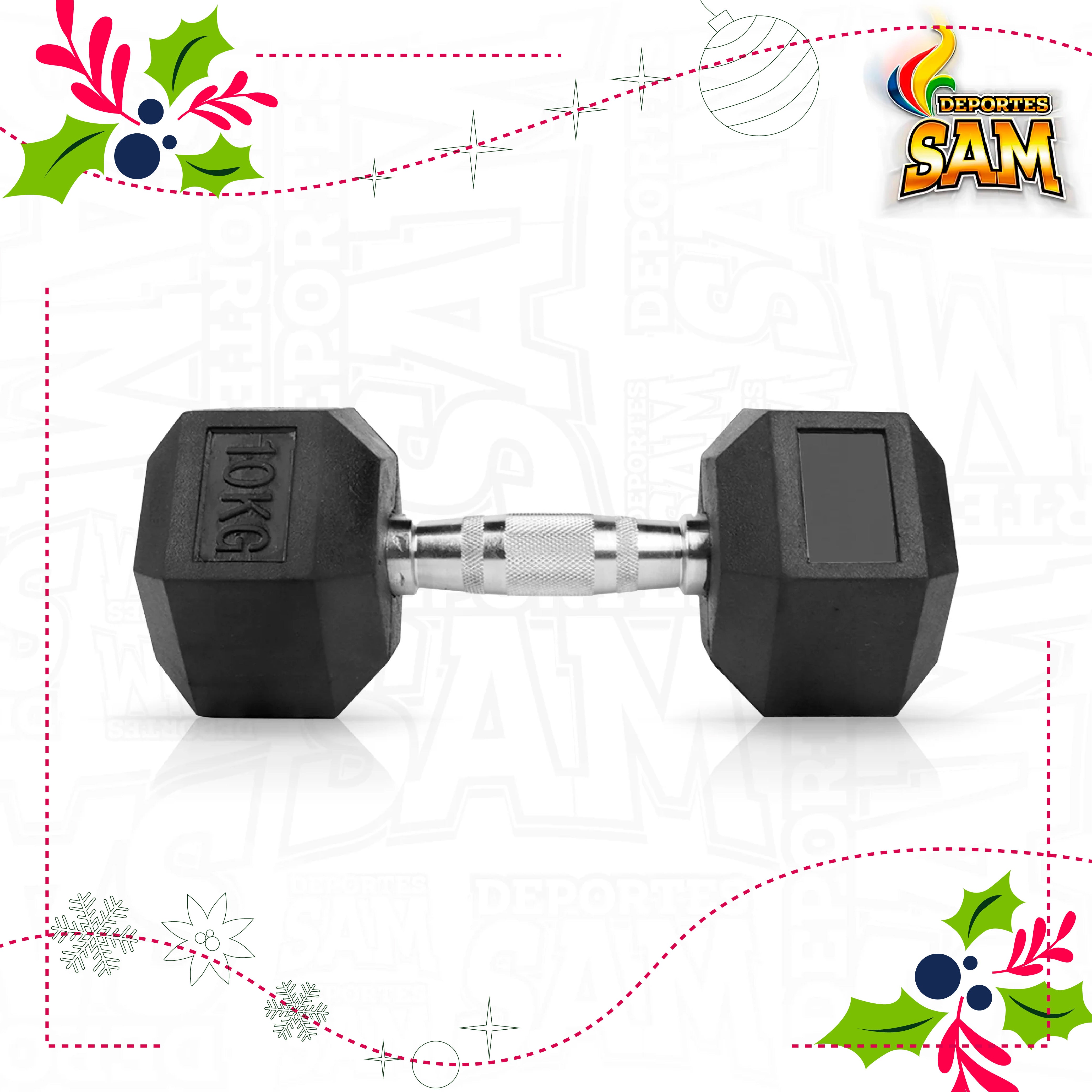 MANCUERNA ENCAUCHETADA 10KG HEX SPORTFITNESS