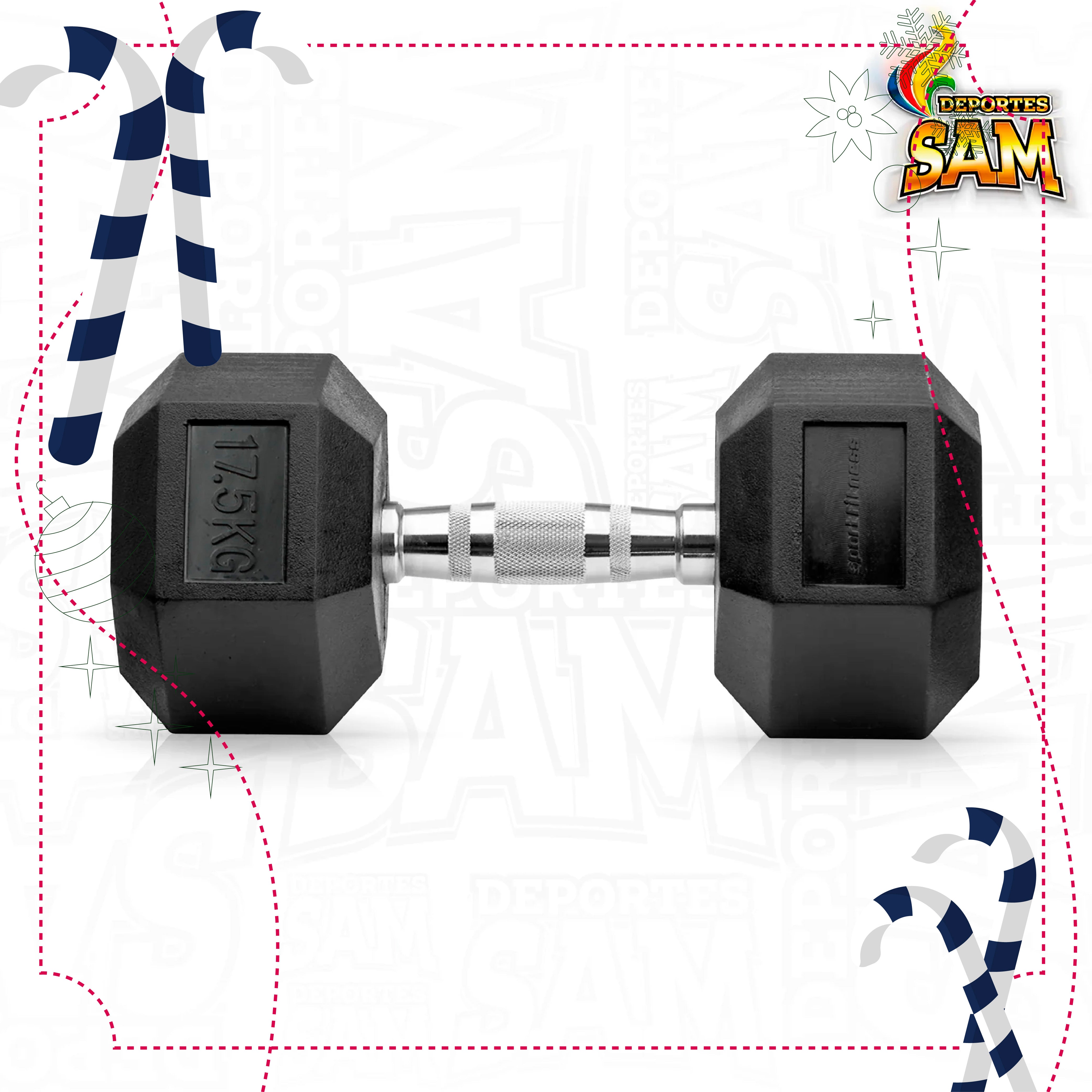 MANCUERNA ENCAUCHETADA 17.5KG HEX SPORTFITNESS