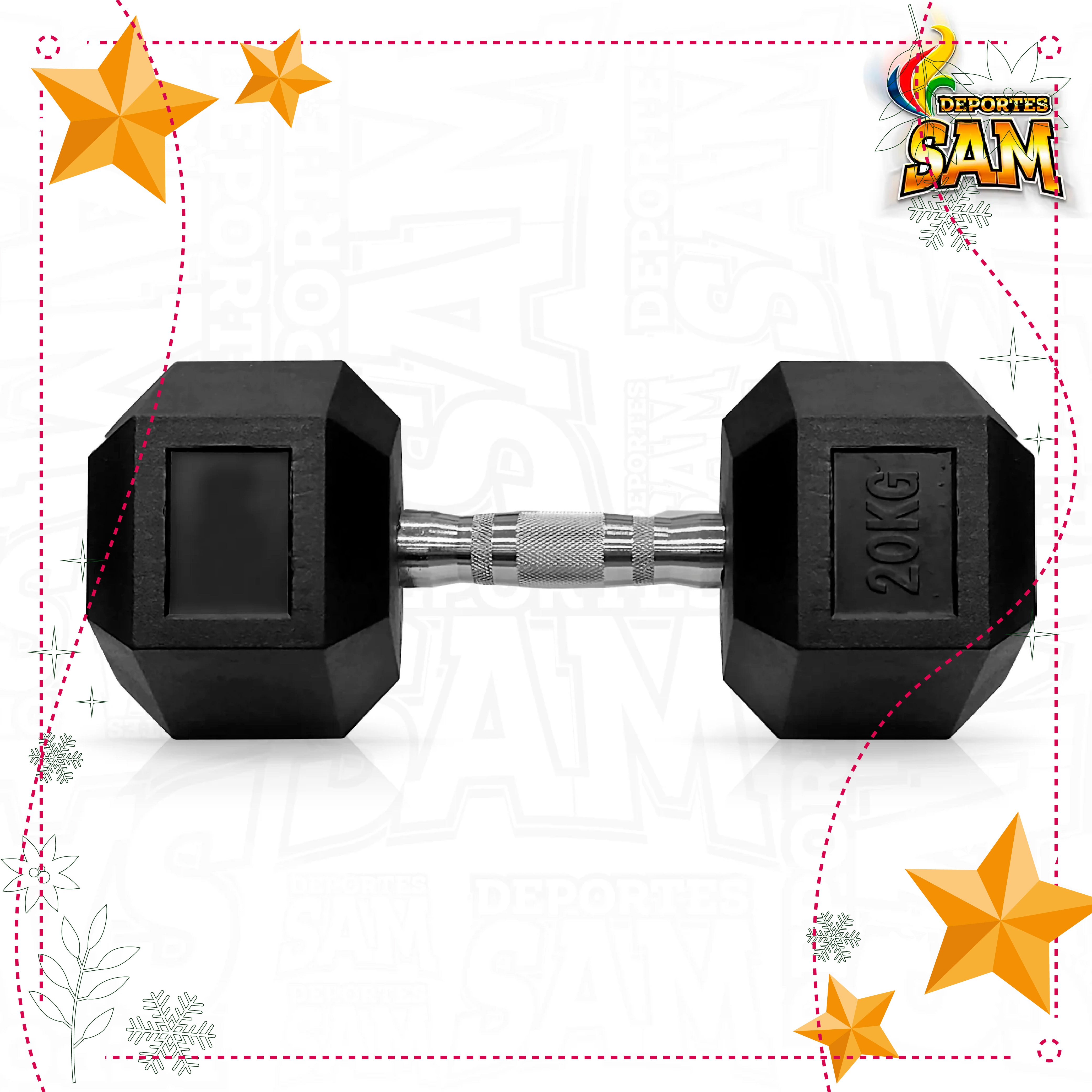 MANCUERNA ENCAUCHETADA 20KG HEX SPORTFITNESS