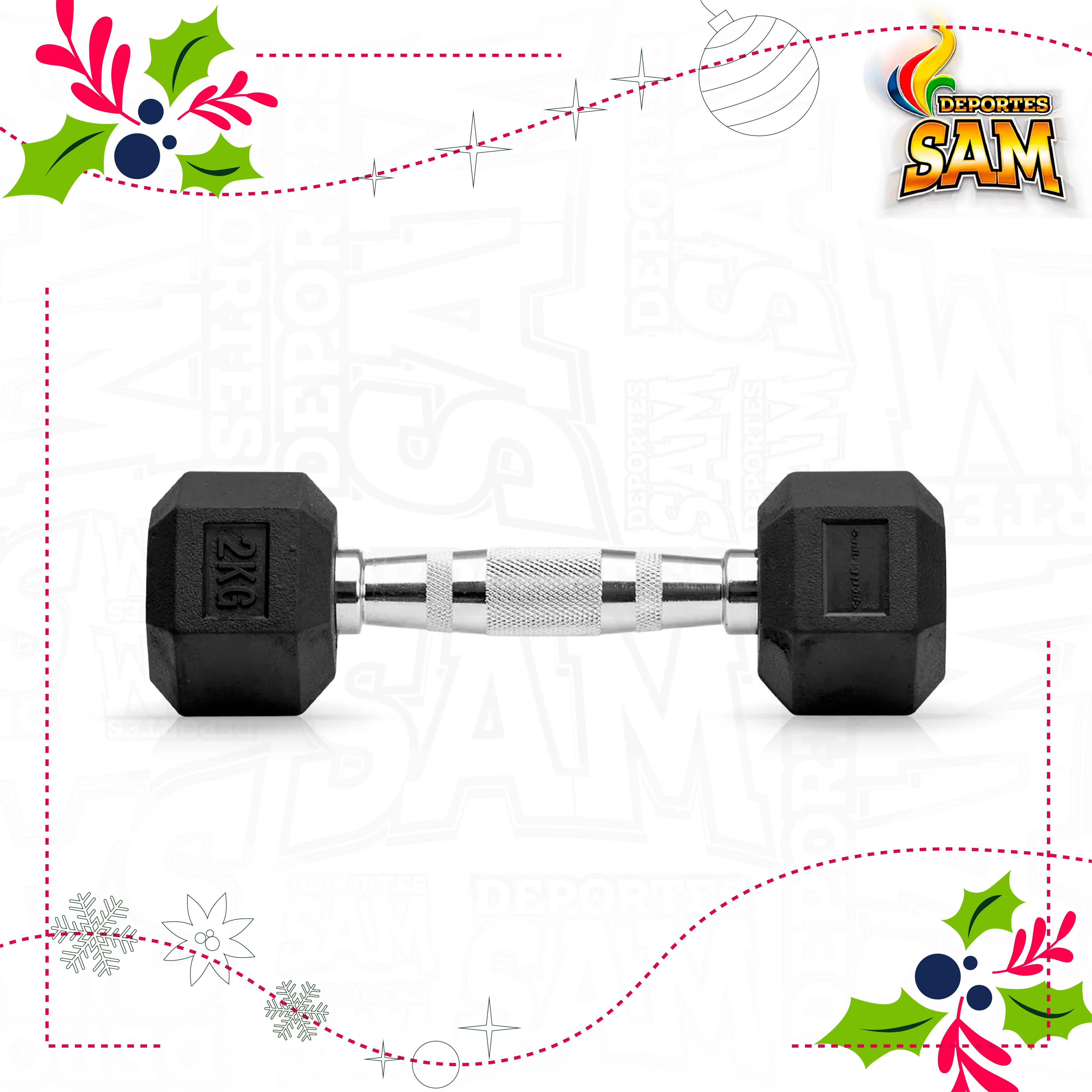MANCUERNA ENCAUCHETADA 2KG HEX SPORTFITNESS