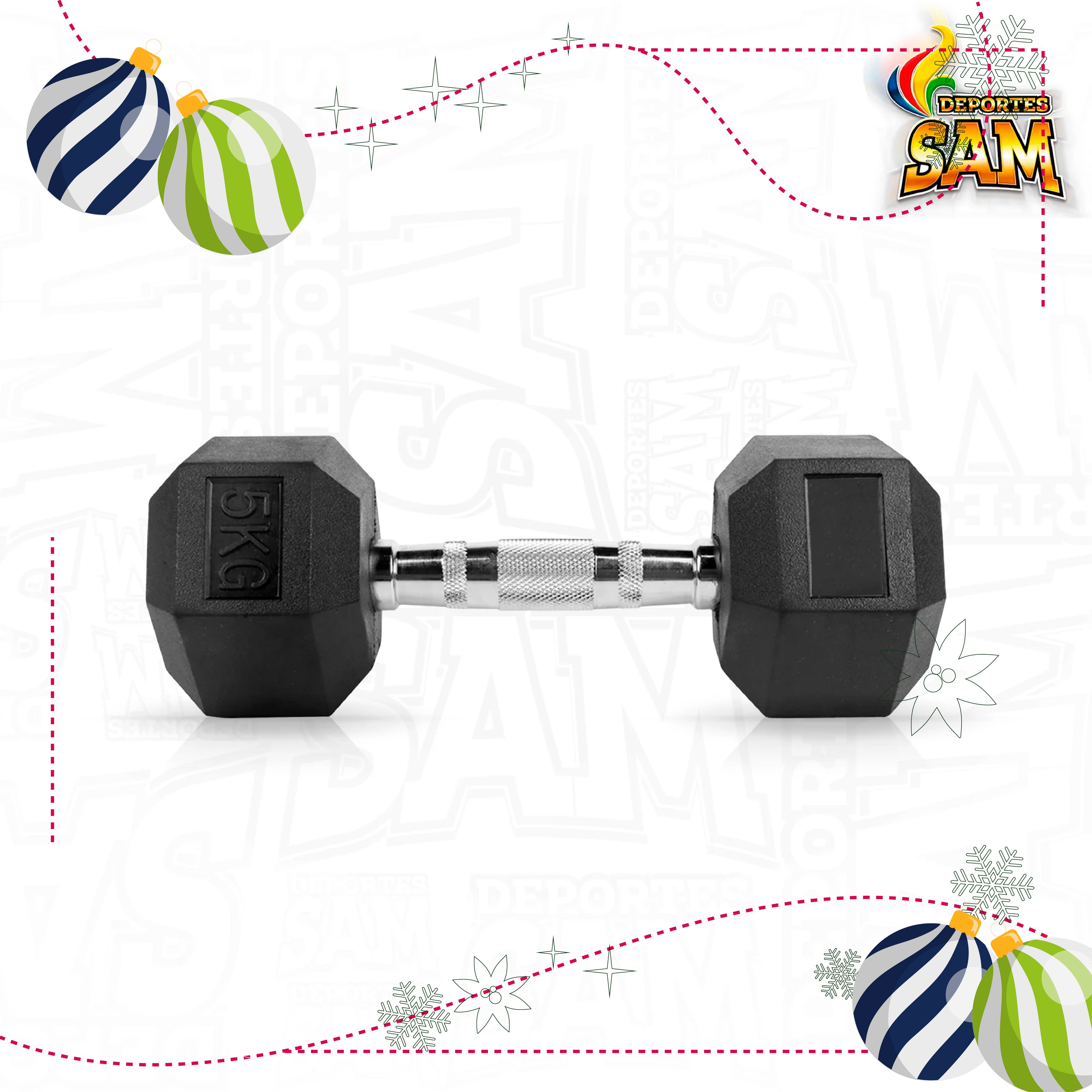 MANCUERNA ENCAUCHETADA 5KG HEX SPORTFITNESS