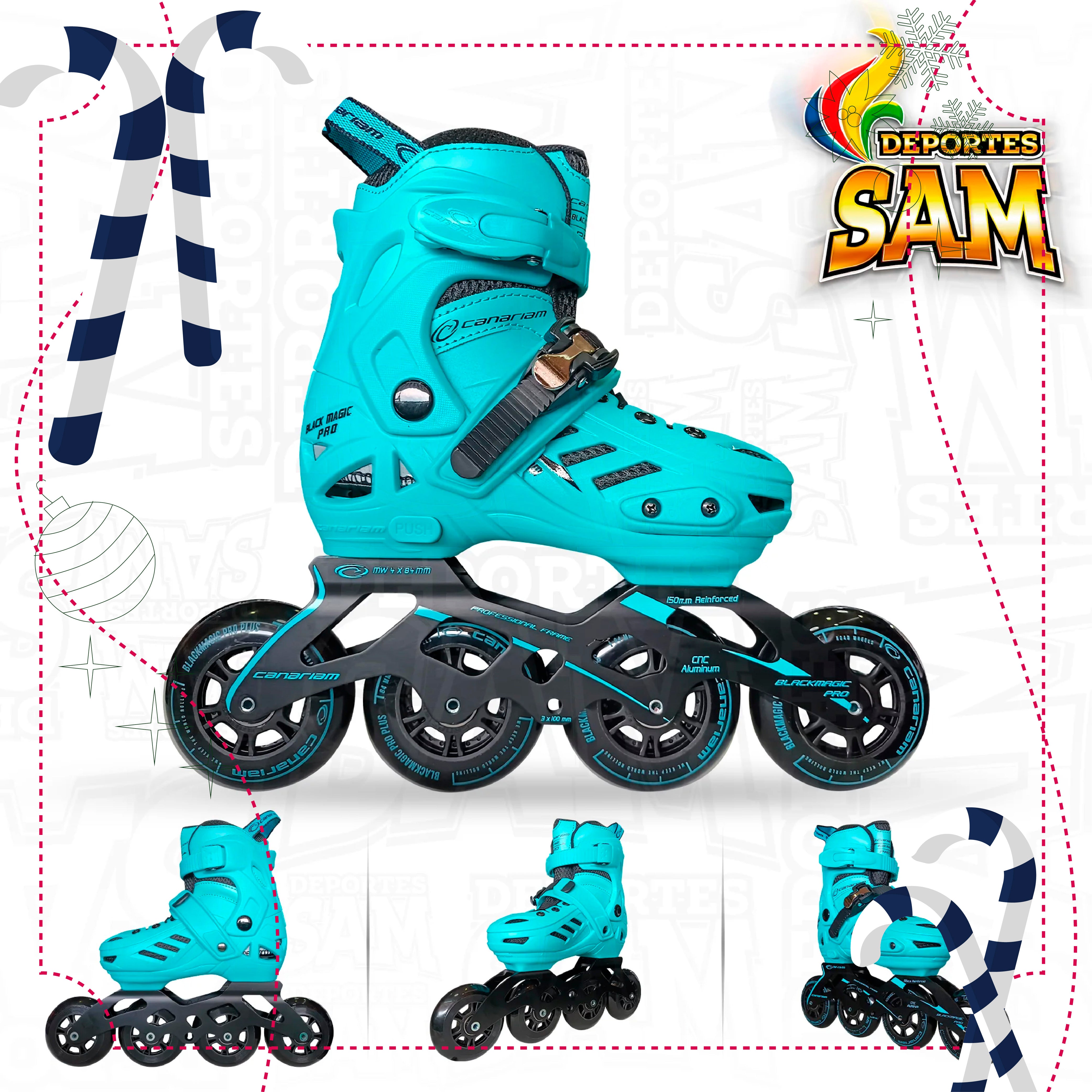 PATINES BLACK MAGIC PRO PLUS AZUL CANARIAM