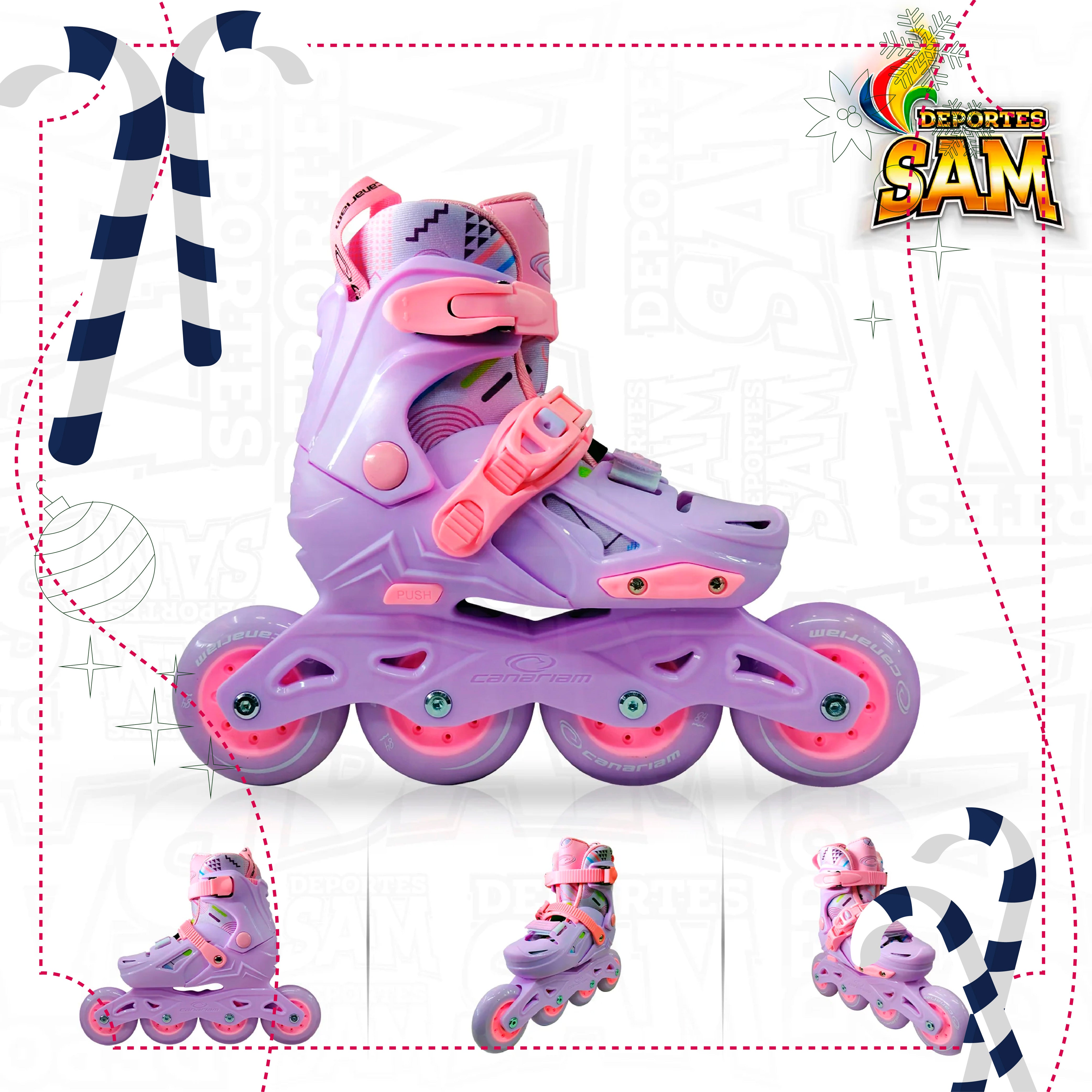 PATINES GUMMY LILA CANARIAM