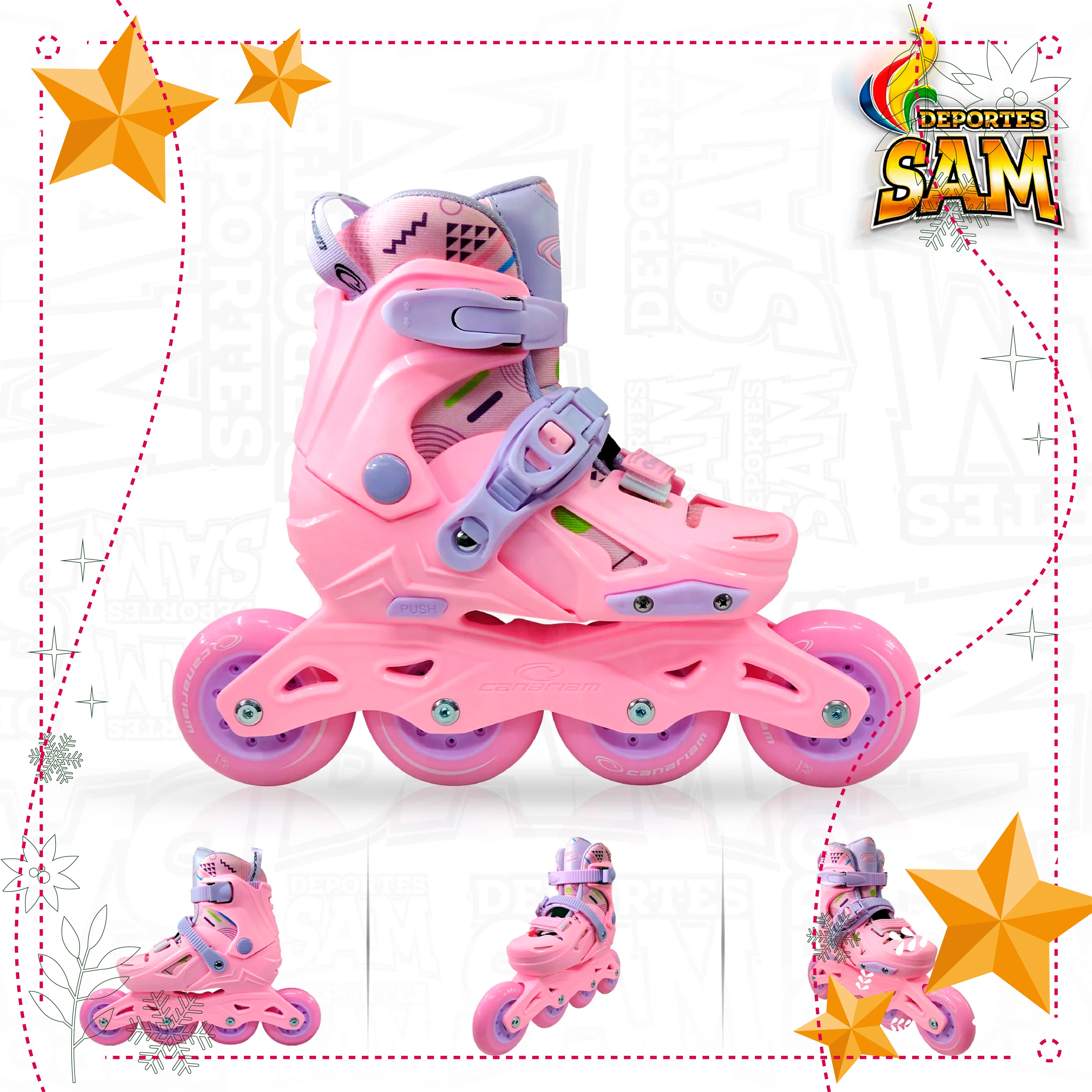PATINES GUMMY ROSADO CANARIAM