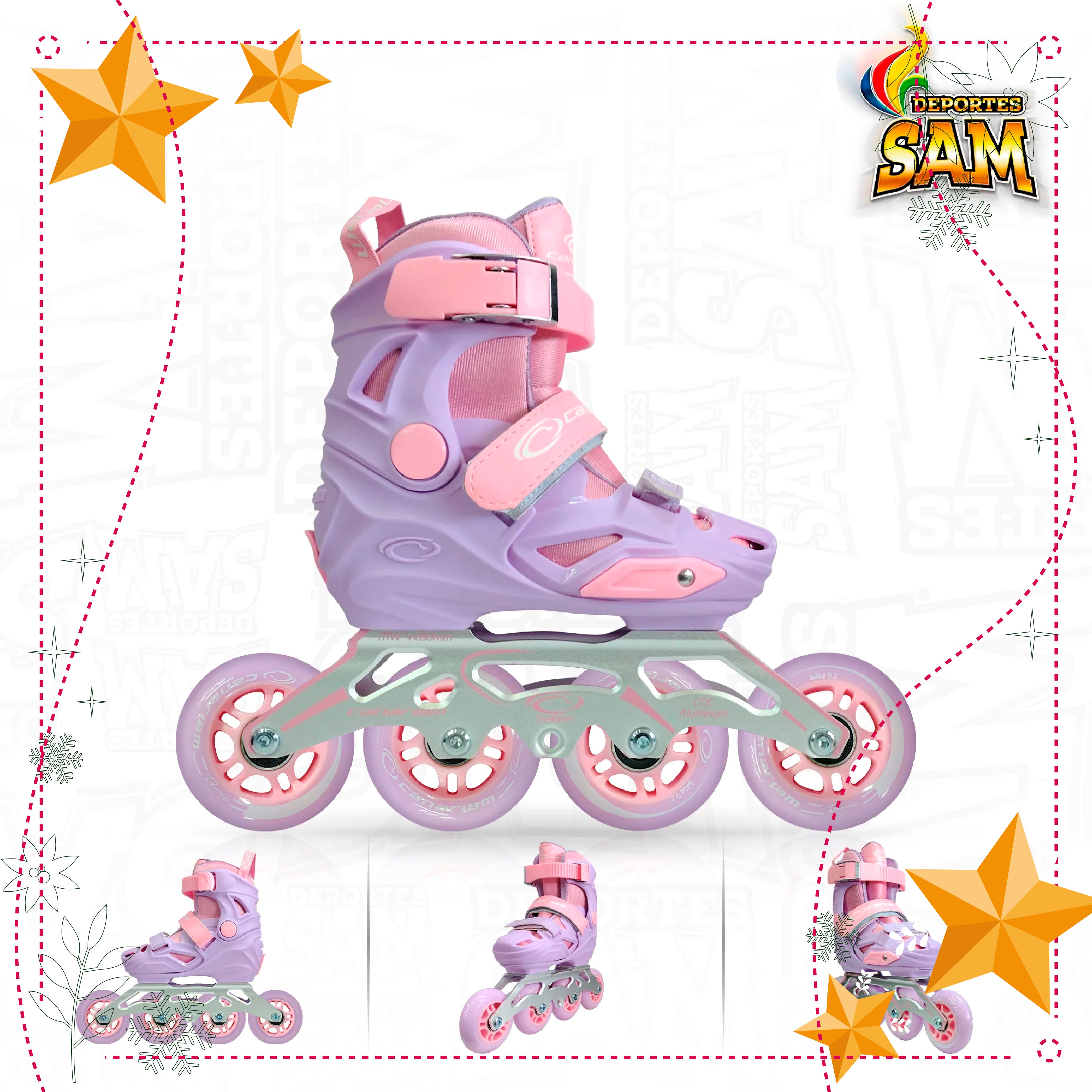 PATINES ROMAX LILA X ROSADO CANARIAM