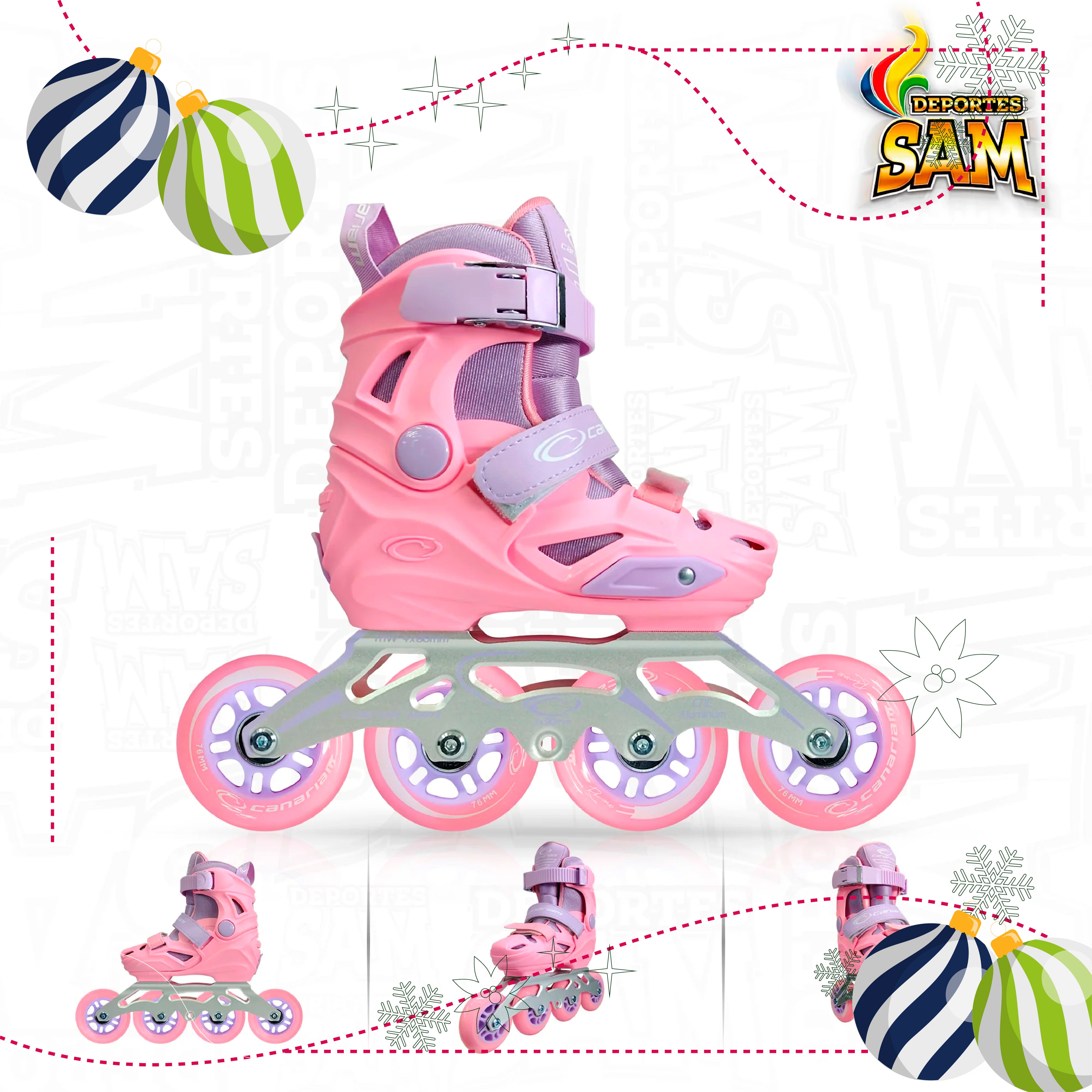 PATINES ROMAX ROSADO X LILA CANARIAM