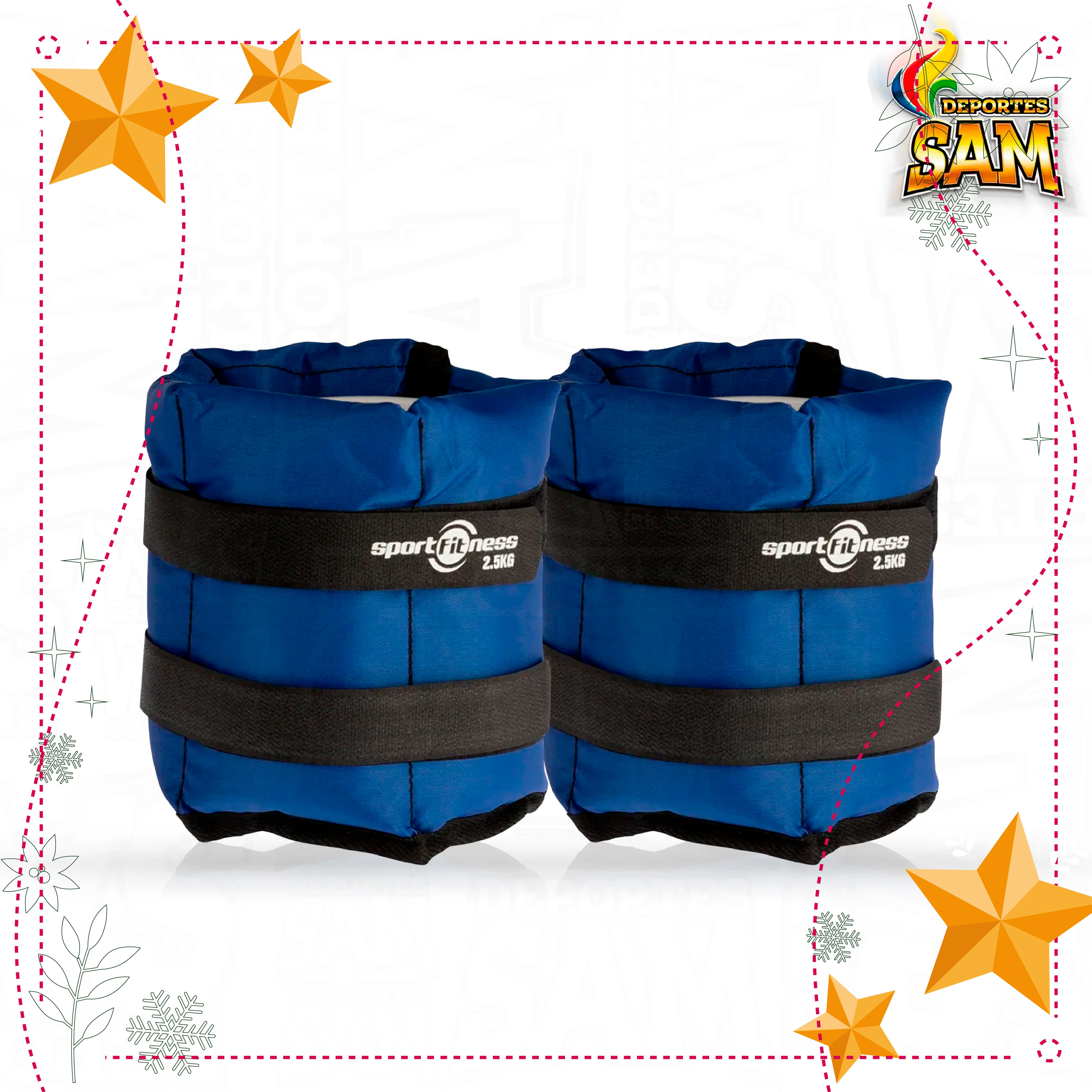 PESAS TOBILLERAS SPORTFITNESS PESO 2.5 KG X 2