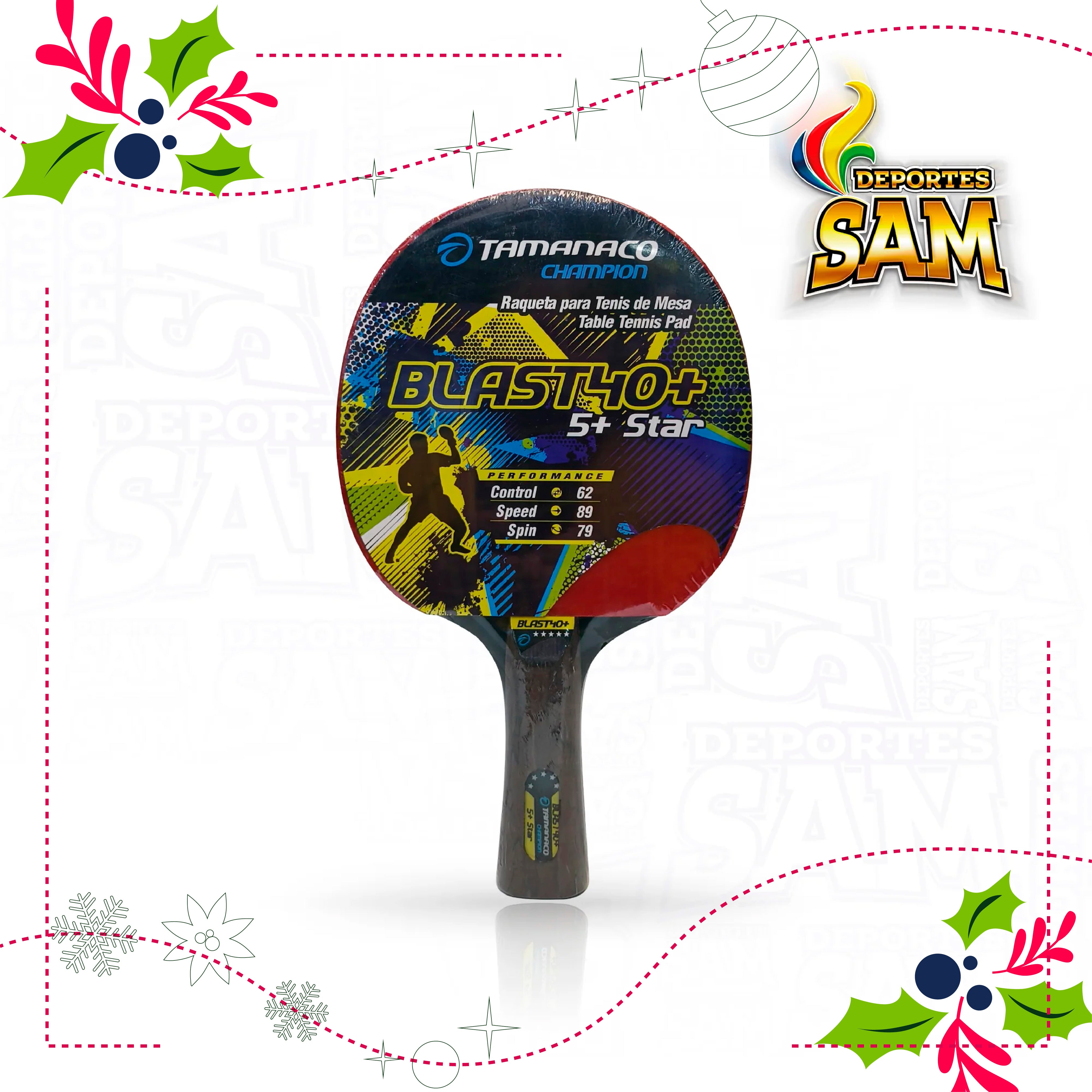 RAQUETA PING PONG  5 ESTRELLAS TAMANACO BLAST 40+ -
