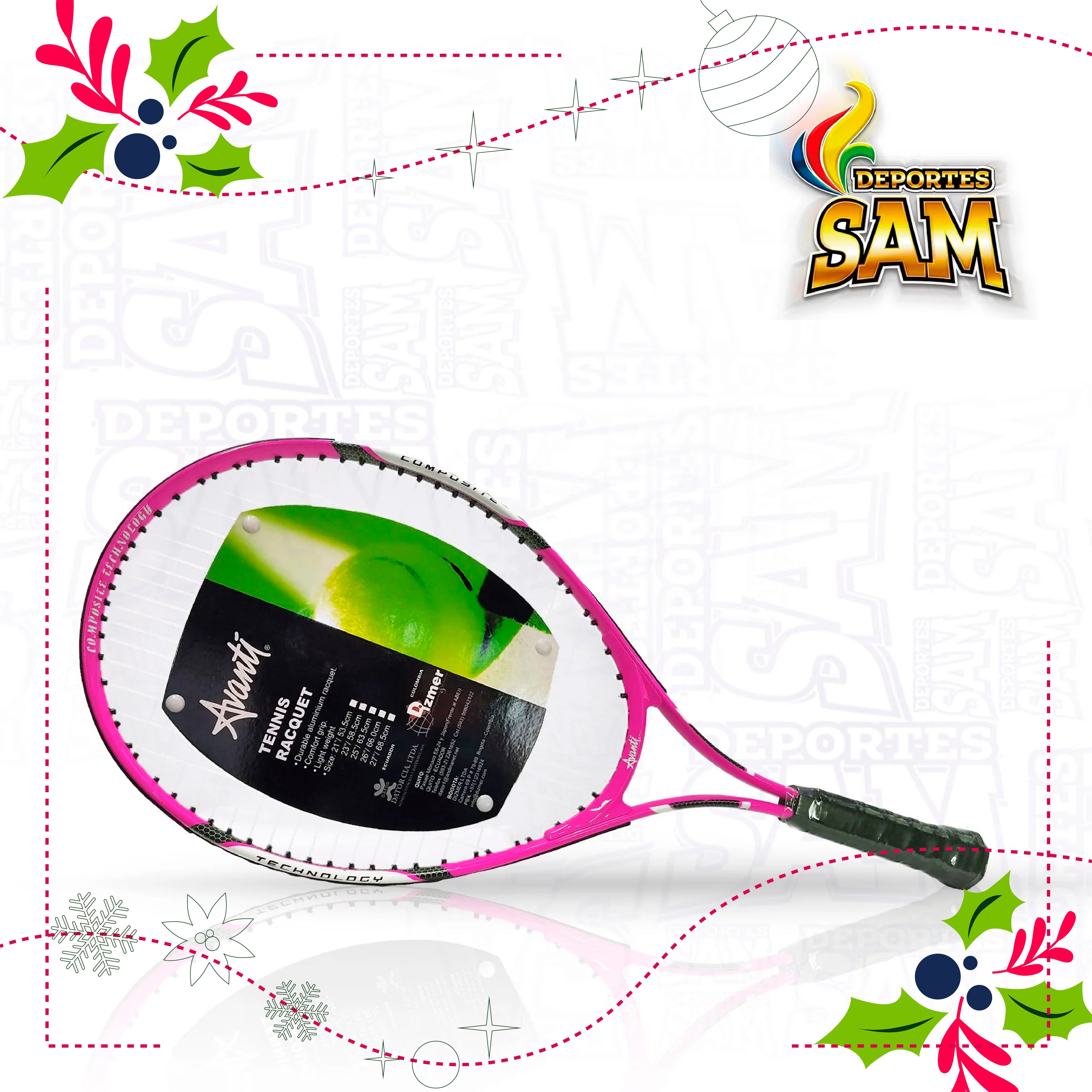 RAQUETA TENNIS  23 3/4 AVANTI COVER WITH TRANSPARENT FRONT SIDE