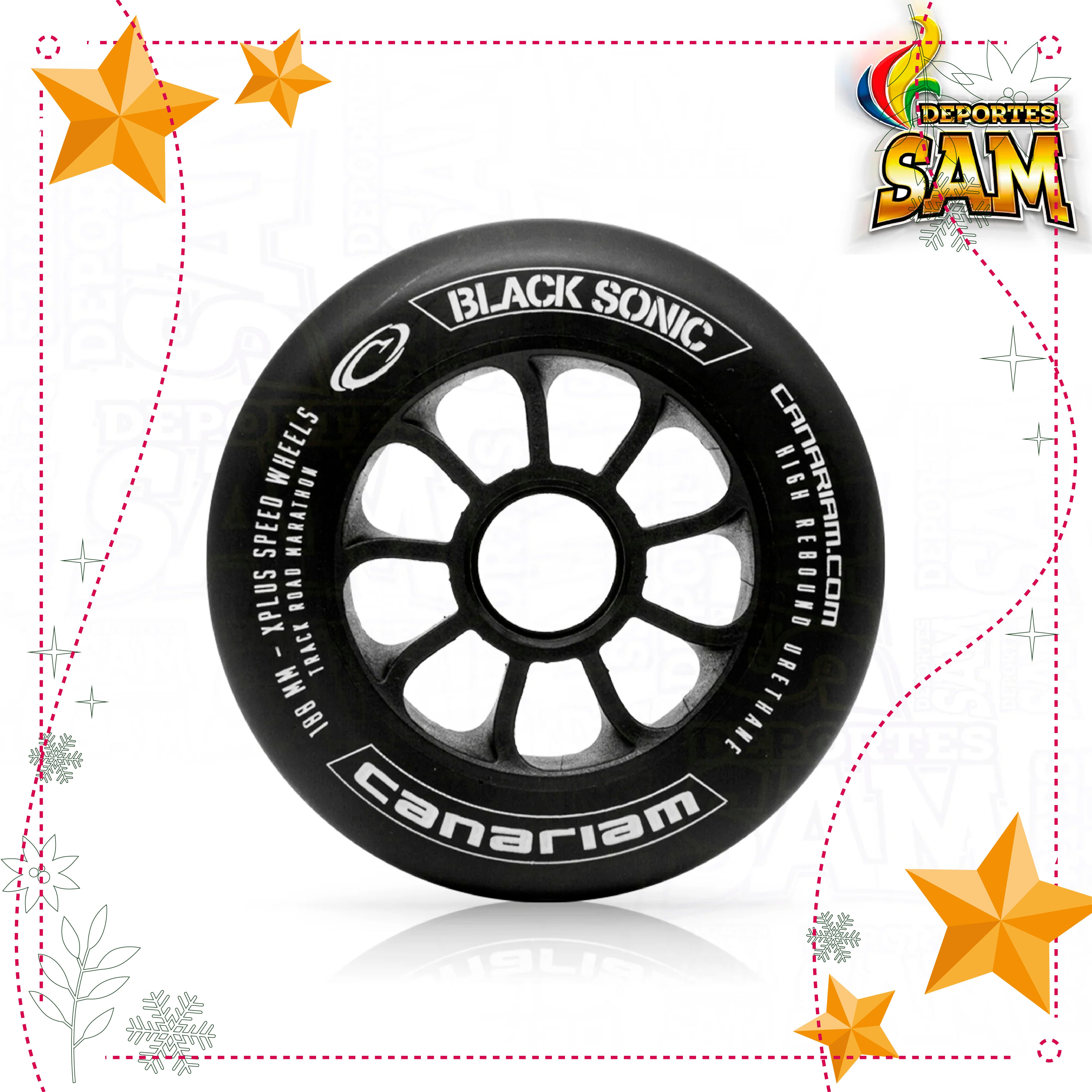 RUEDA BLACK SONIC NEGRO 100MM XPLUS