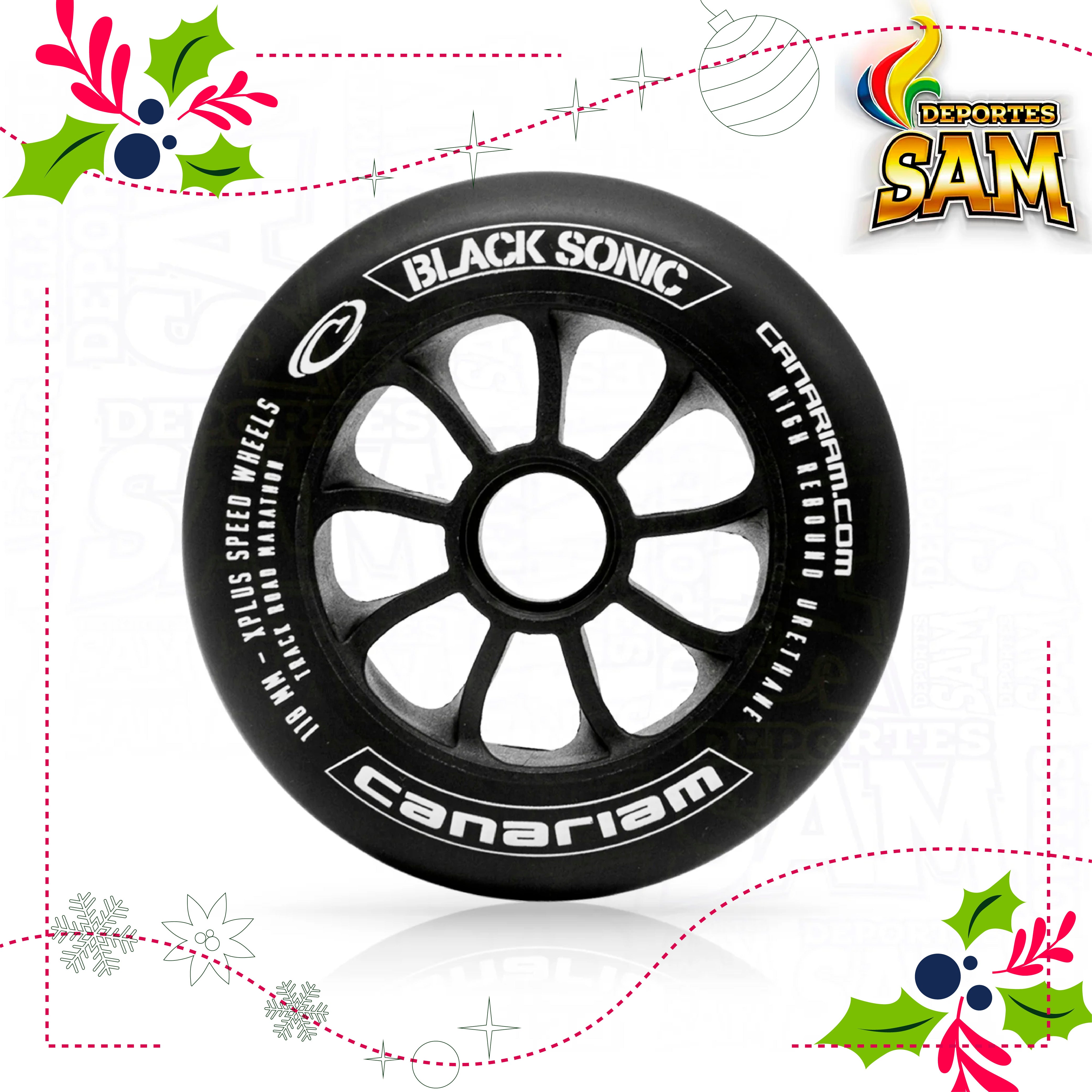 RUEDA BLACK SONIC NEGRO 110MM XPLUS