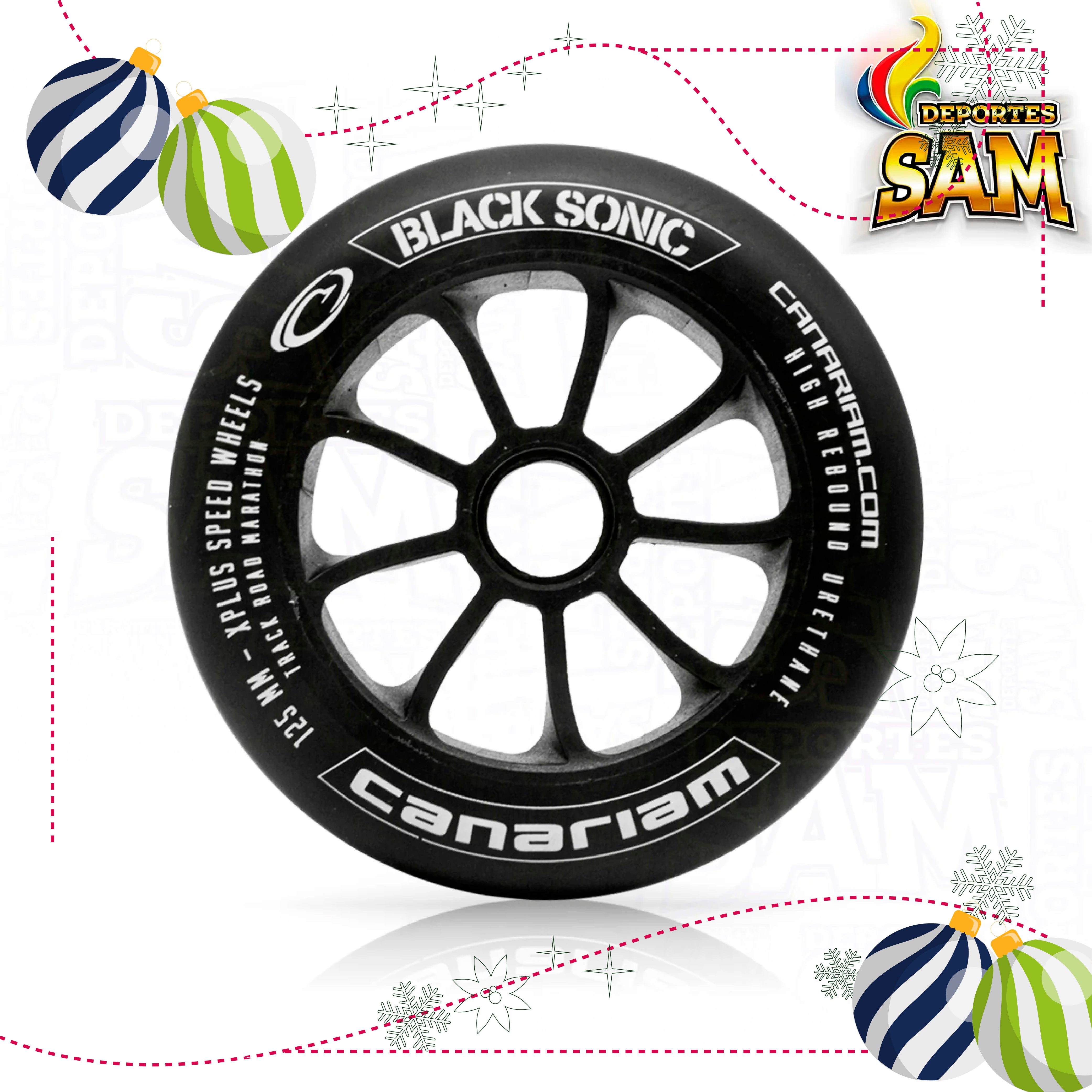 RUEDA BLACK SONIC NEGRO 125MM XPLUS