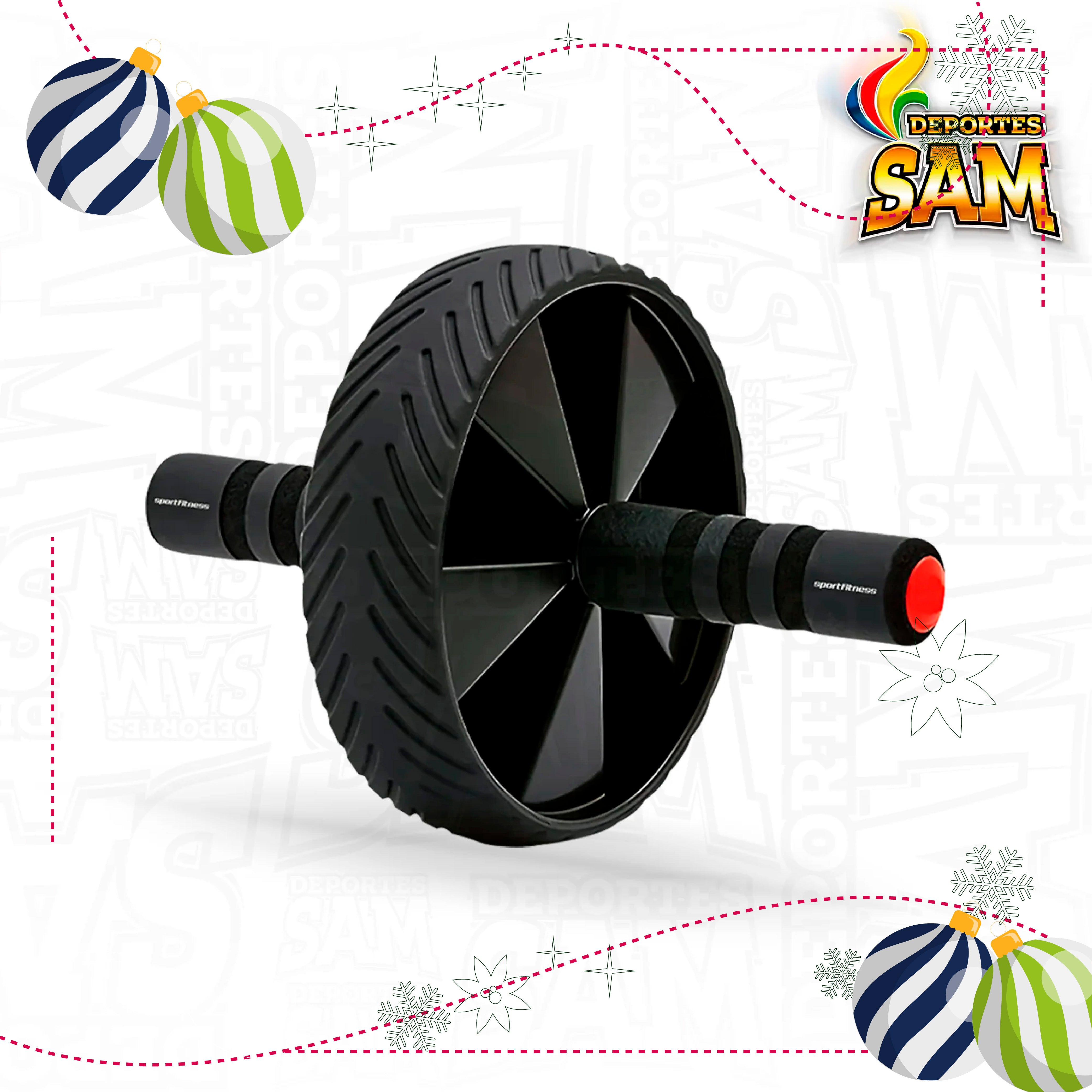 RUEDA PARA ADOMINALES SPORTFITNESS NEGRO