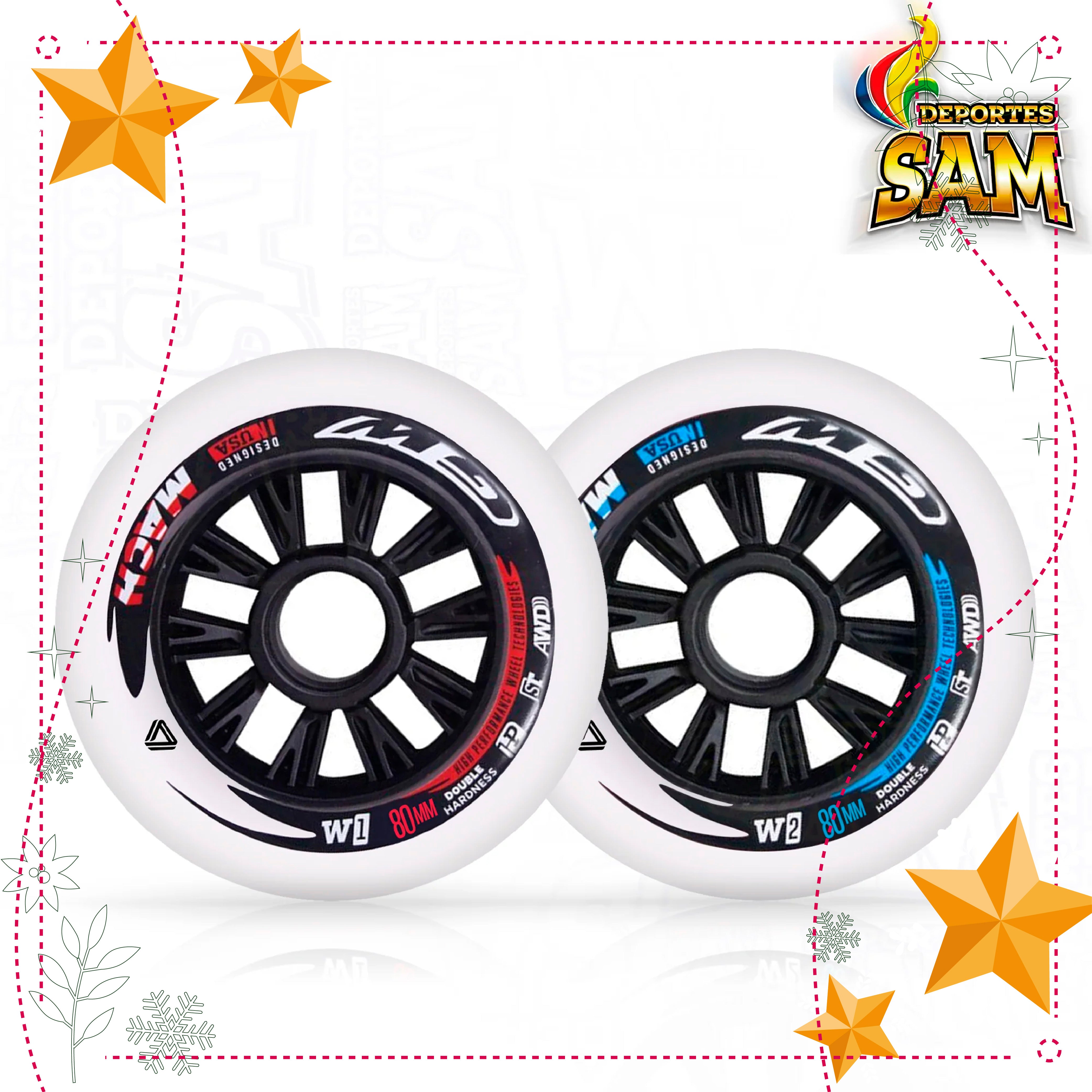 RUEDAS GW 80MM ALTO RENDIMIENTO