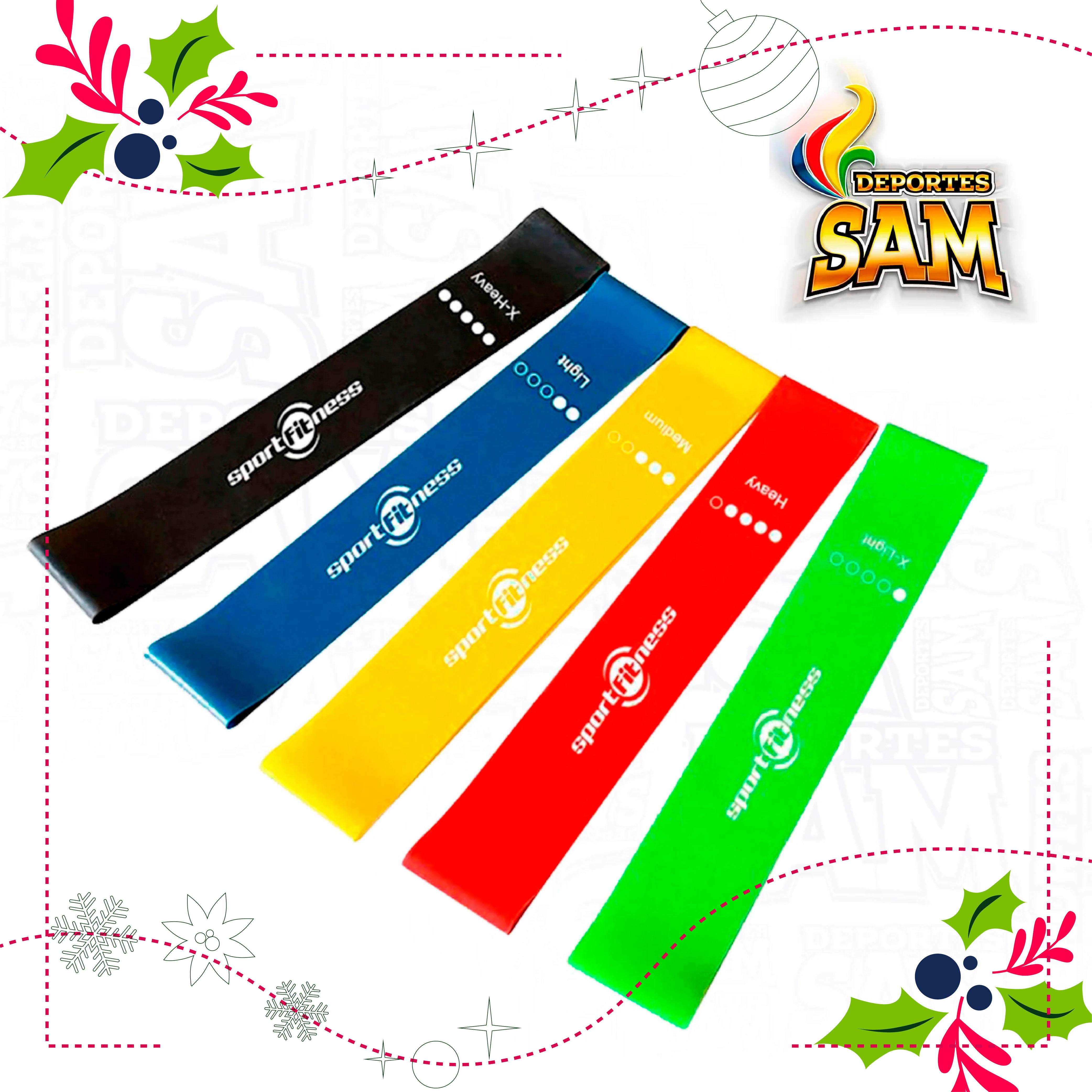 SET DE BANDAS PLANA PIERNA X 5 SPORTFITNESS