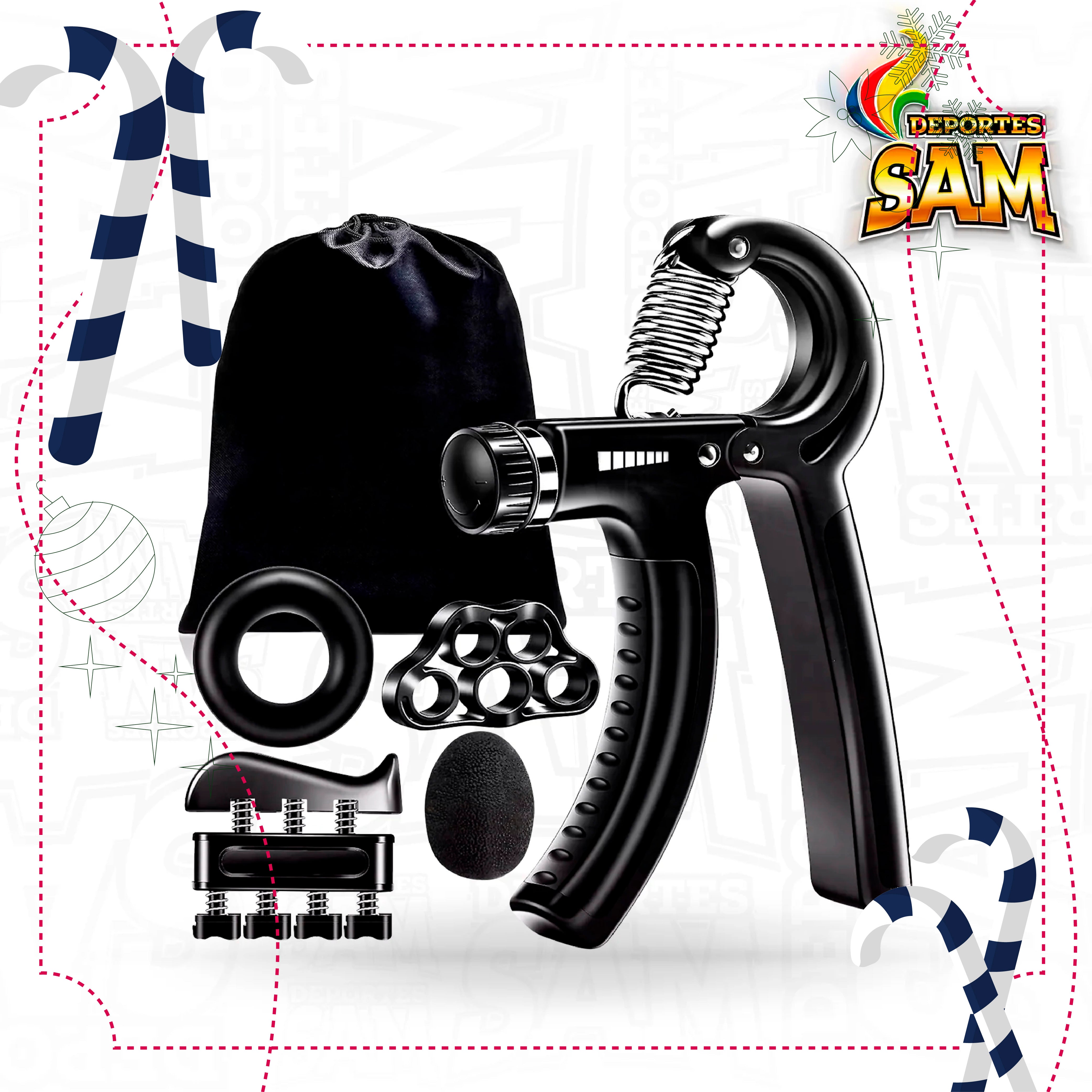 SET HANDGRIP NEGRO X5