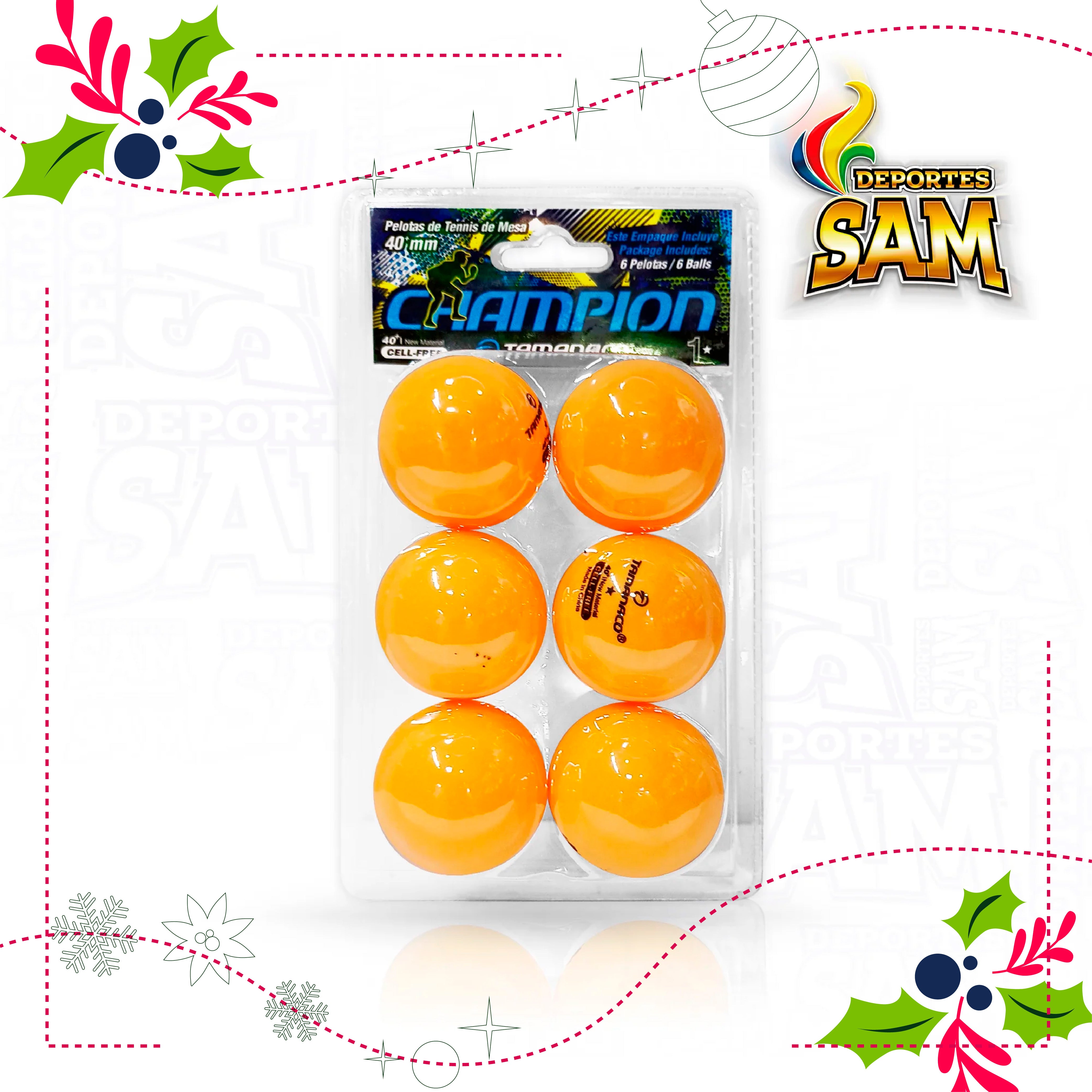 SET X 6 PELOTAS PING PONG  1 ESTRELLA TAMANACO