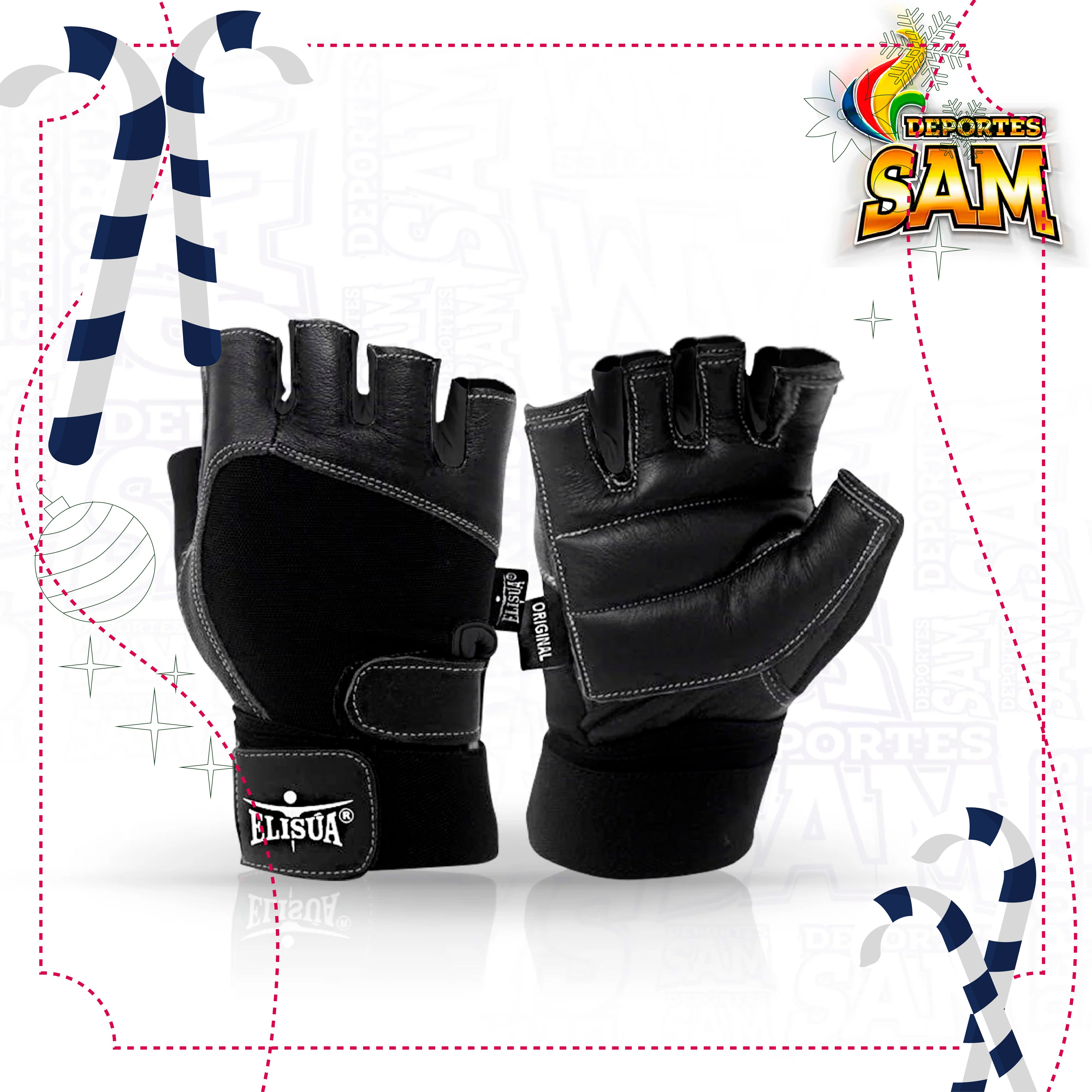 SPANDEX DAMA MUÑEQUERA NEGRO GUANTE ELISUA