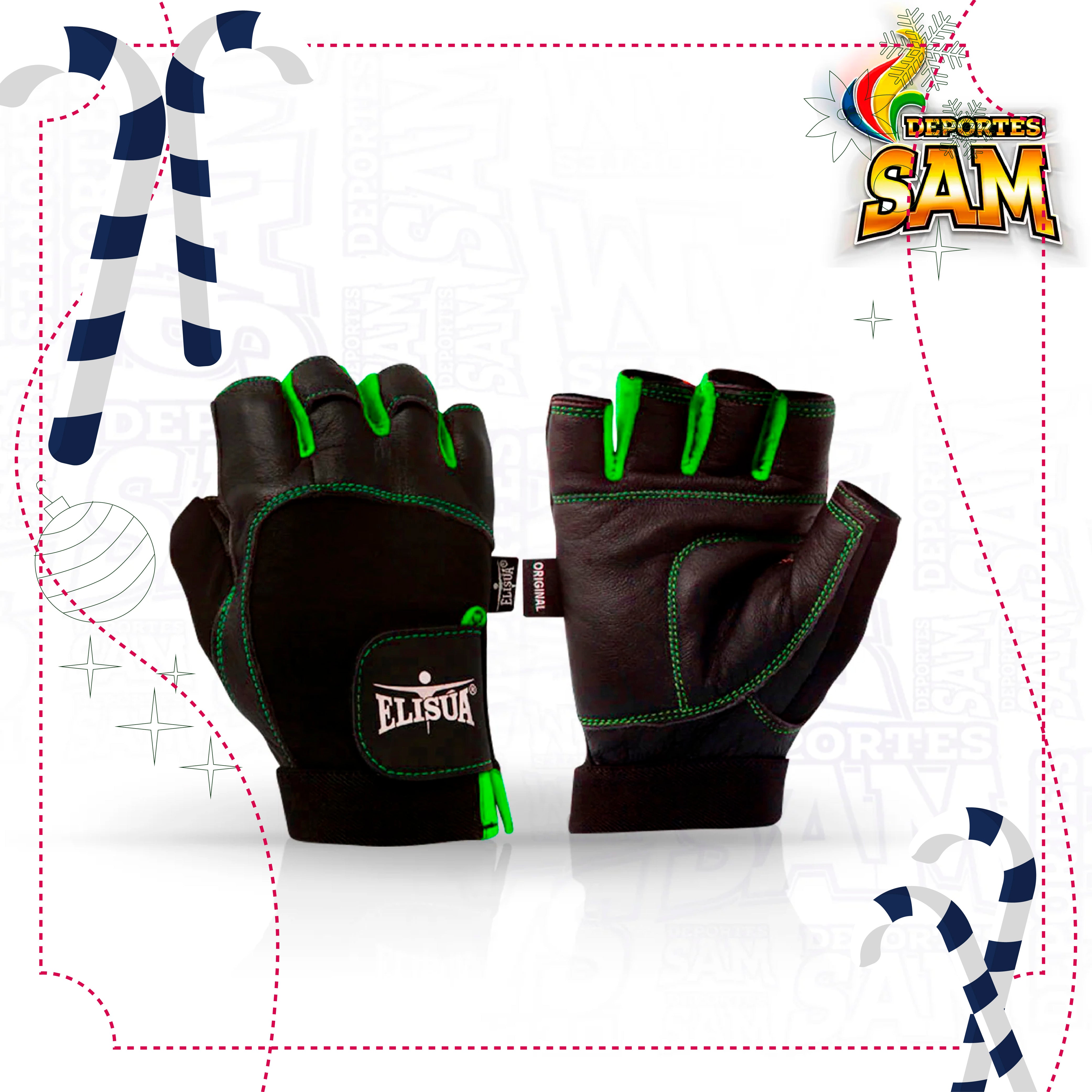 SPANDEX HOMBRE CORTO VERDE GUANTE ELISUA