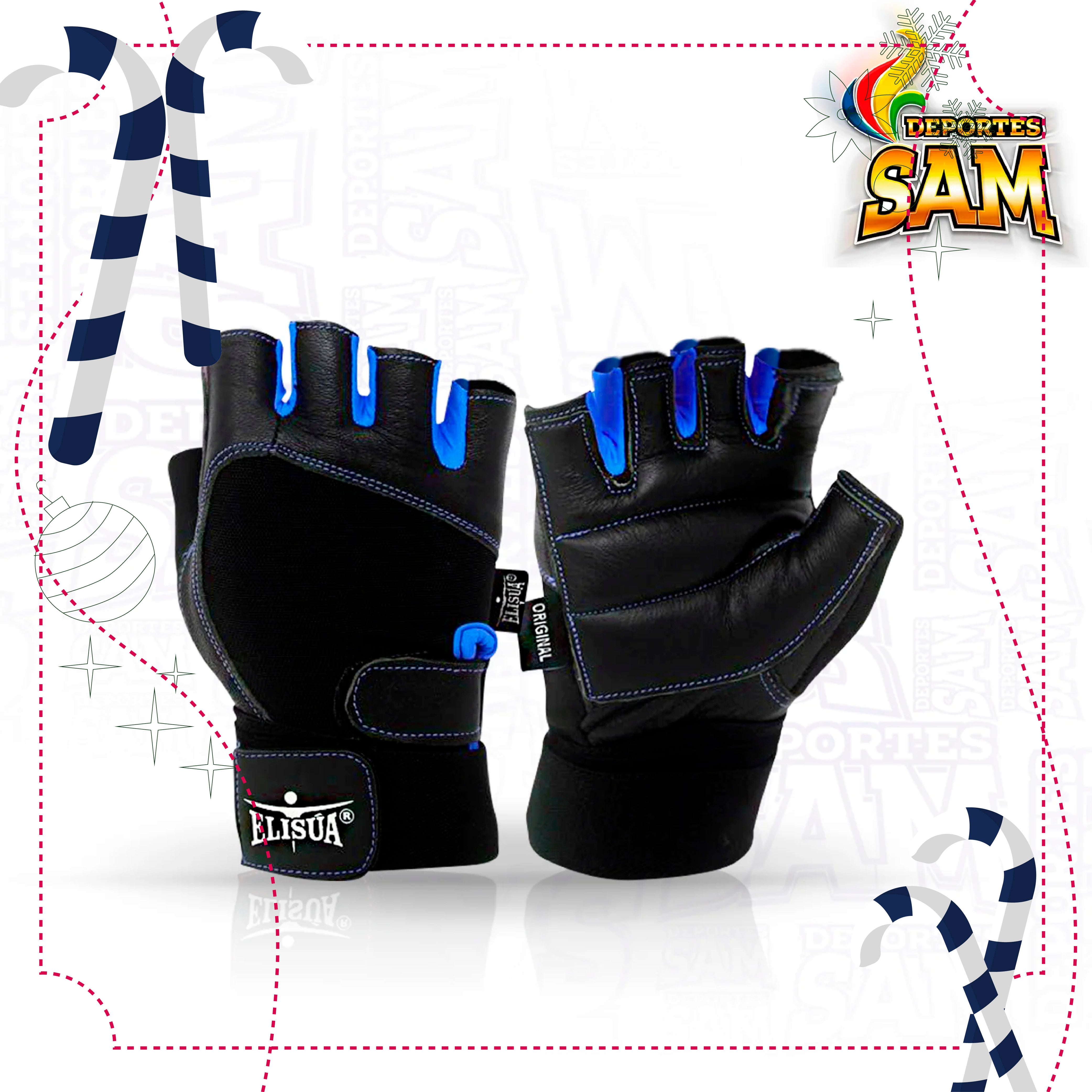 SPANDEX HOMBRE MUÑEQUERA AZUL GUANTE ELISUA