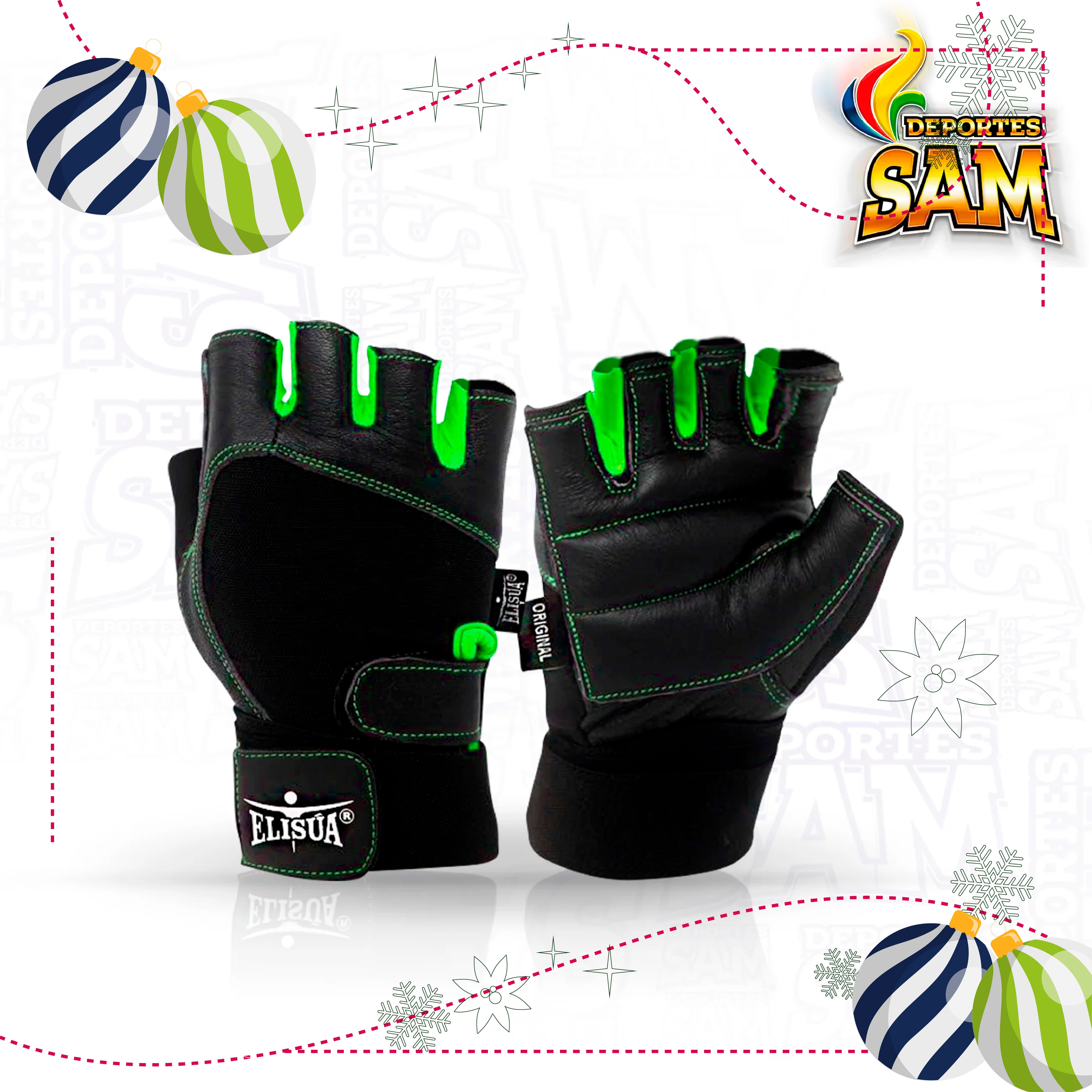 SPANDEX HOMBRE MUÑEQUERA VERDE GUANTE ELISUA