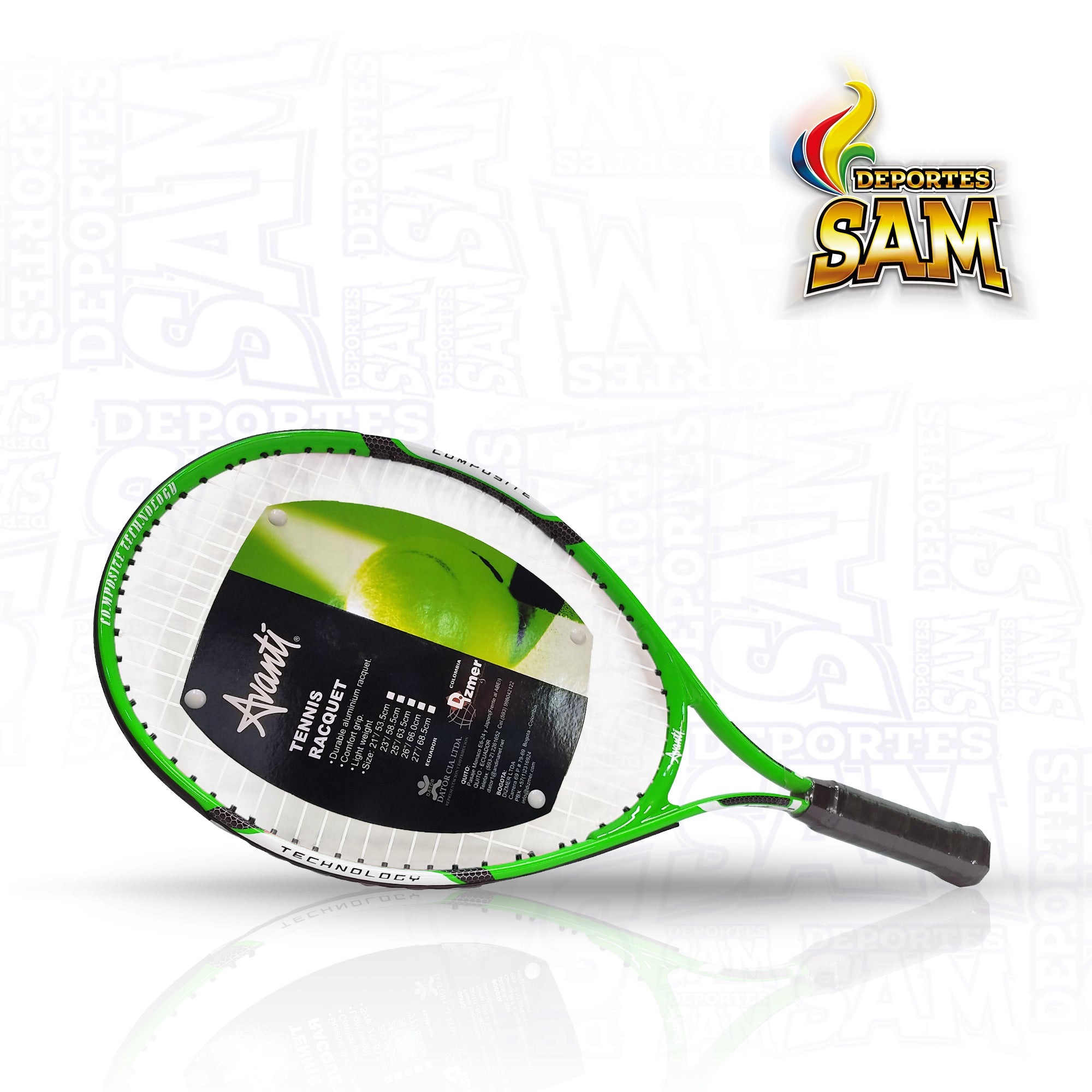 RAQUETA TENNIS  21 3/4 AVANTI COVER WITH TRANSPARENT FRONT SIDE