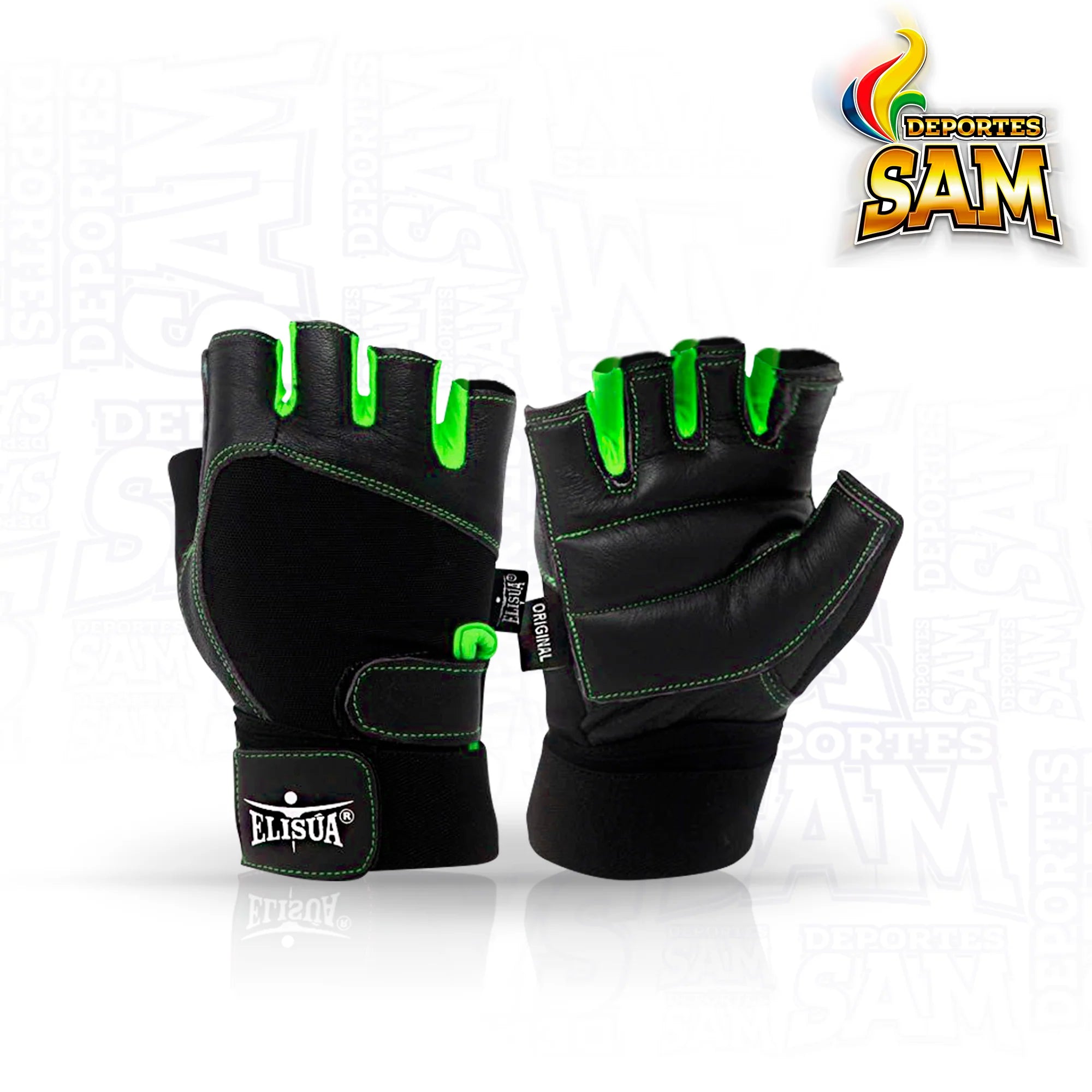 SPANDEX DAMA MUÑEQUERA VERDE GUANTE ELISUA