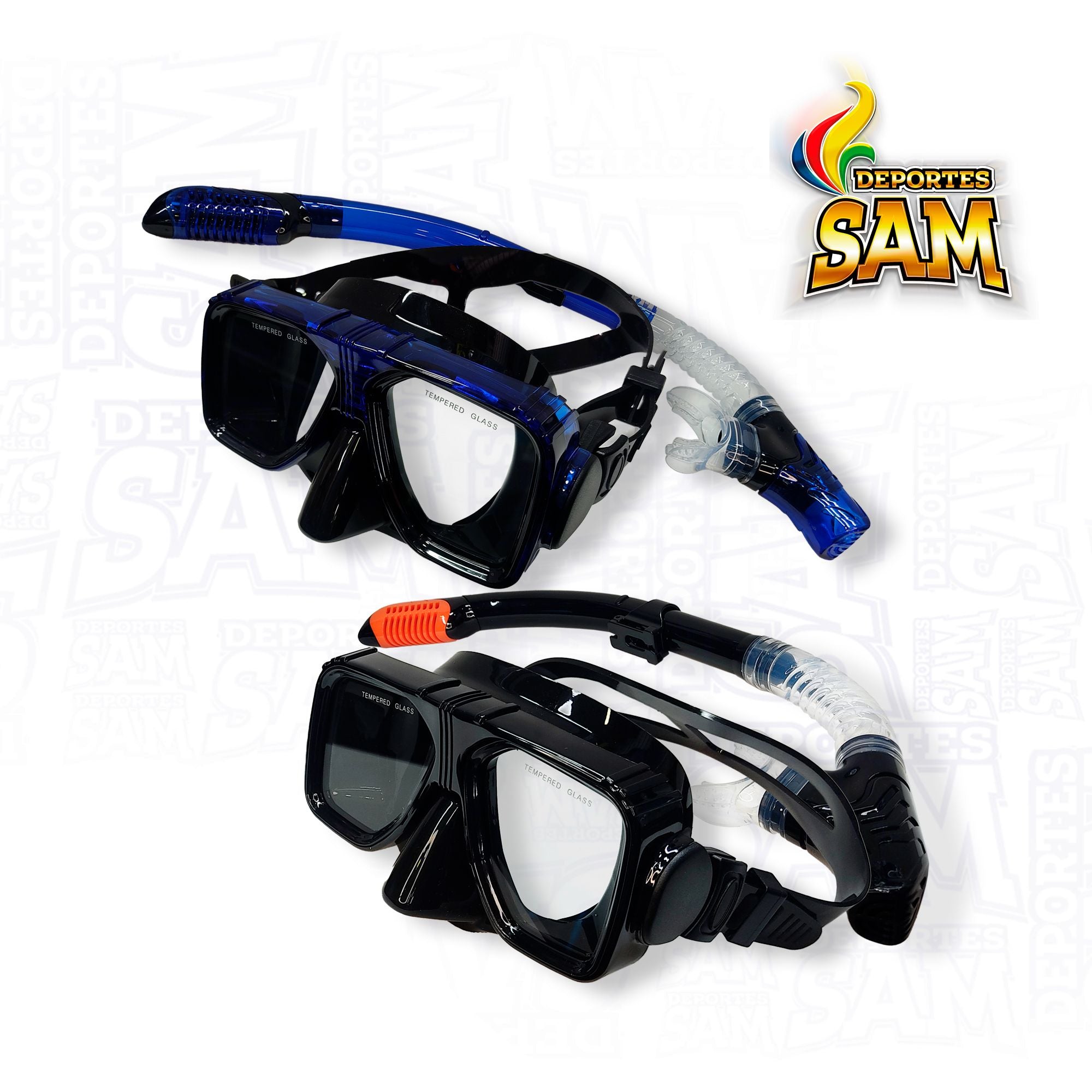 SET CARETA SNORKEL TEMPERED GLASS DOBLE VAL RUNNER