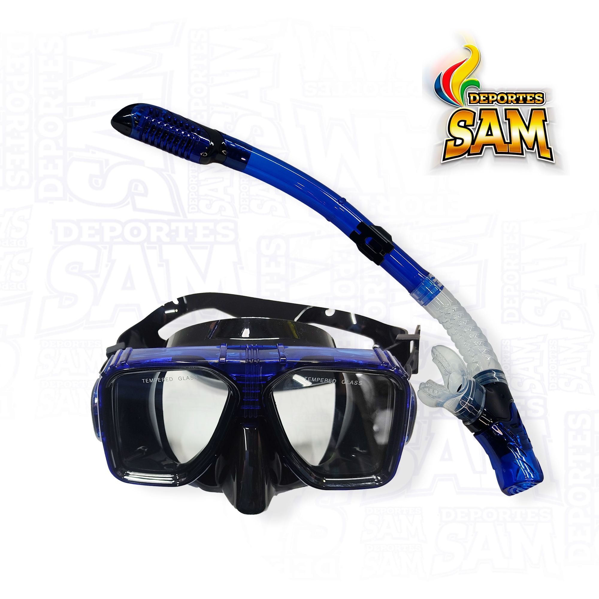 SET CARETA SNORKEL TEMPERED GLASS DOBLE VAL RUNNER