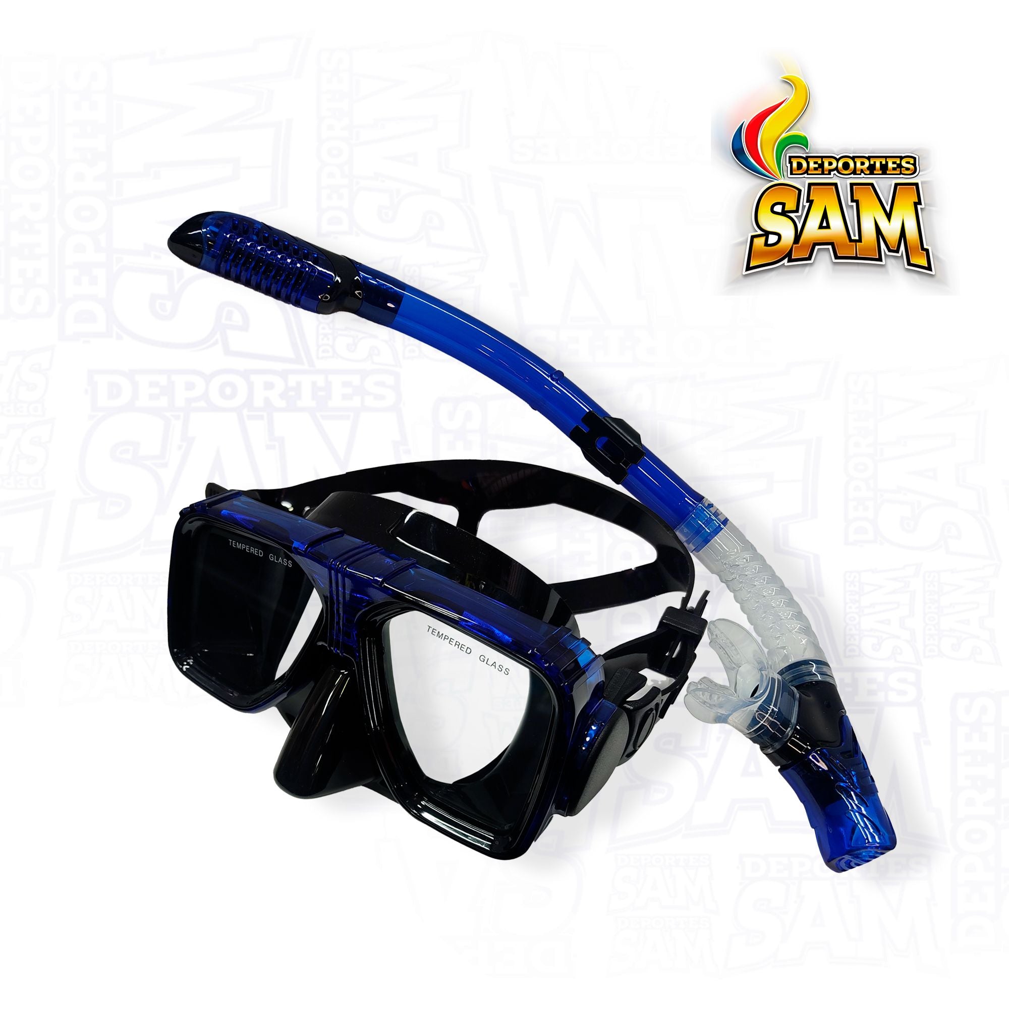 SET CARETA SNORKEL TEMPERED GLASS DOBLE VAL RUNNER