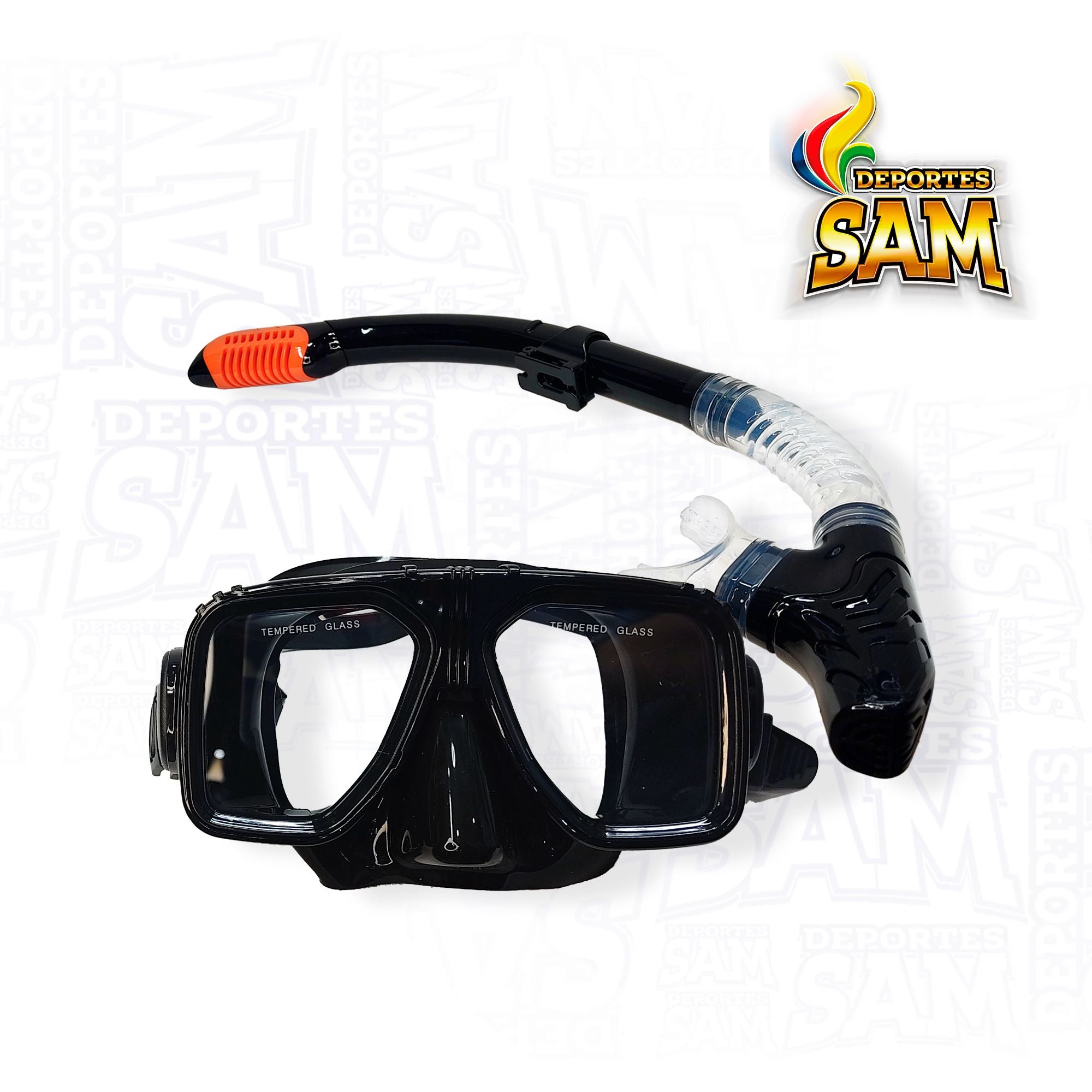 SET CARETA SNORKEL TEMPERED GLASS DOBLE VAL RUNNER
