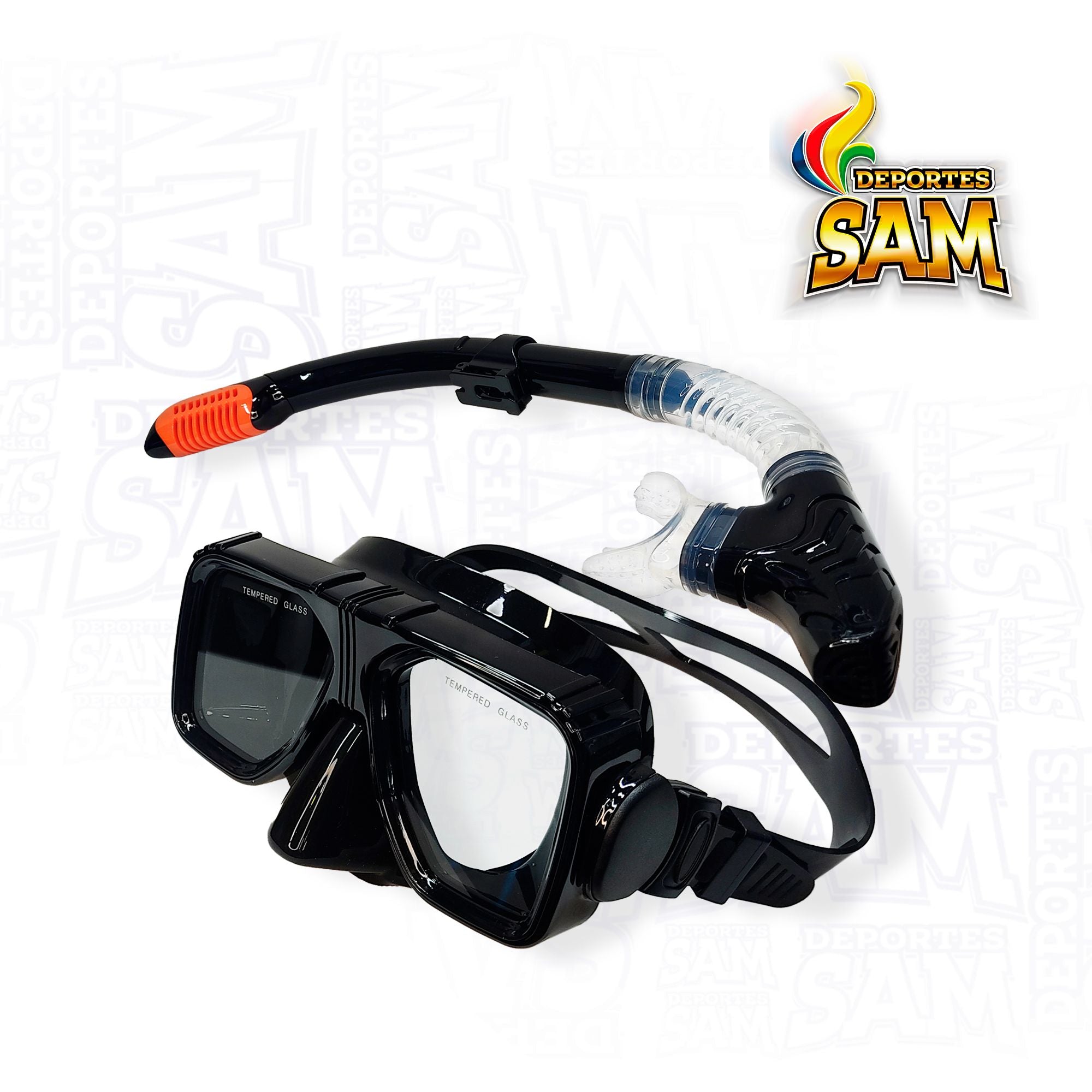 SET CARETA SNORKEL TEMPERED GLASS DOBLE VAL RUNNER