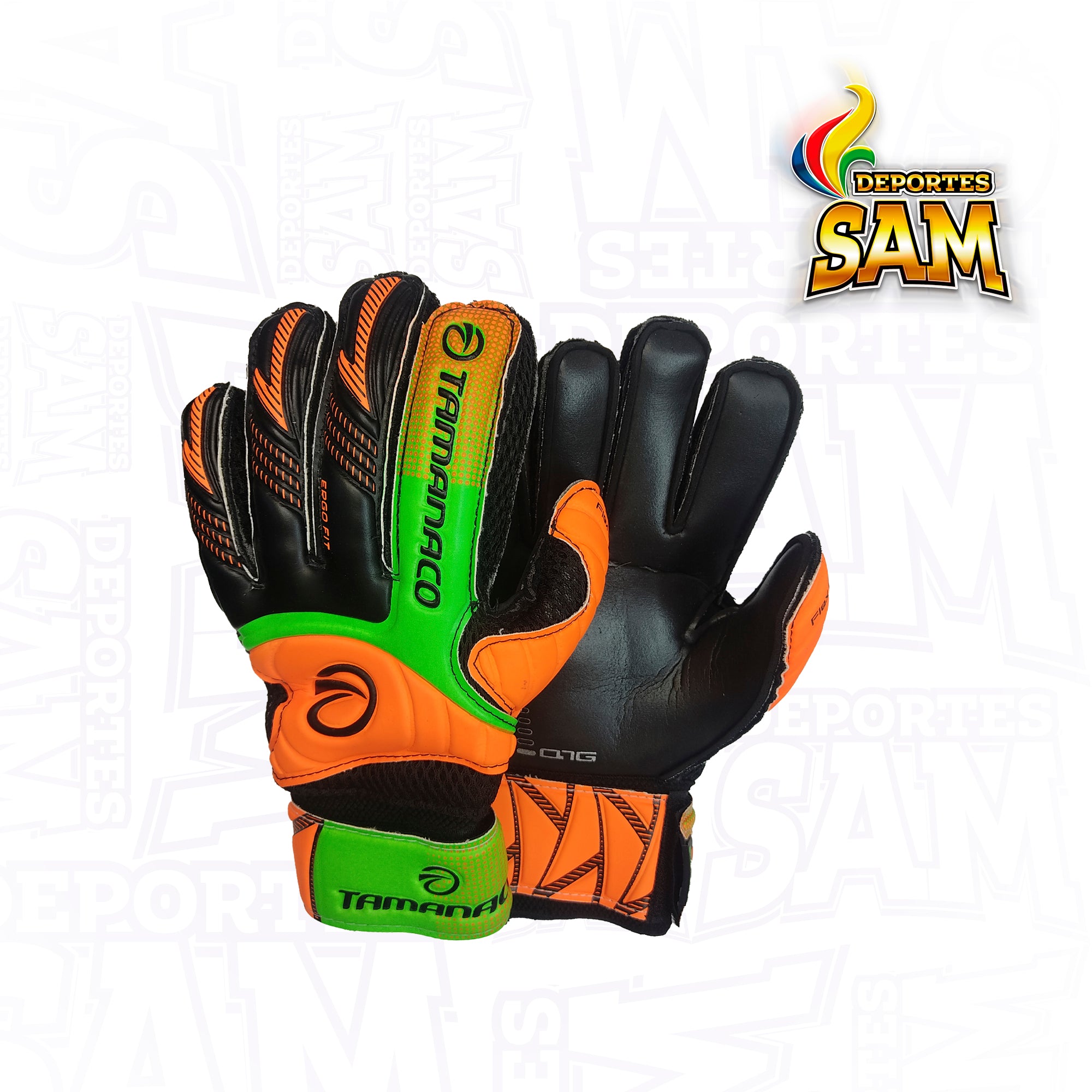GUANTES ARQUERO TAMANACO VER-NAR-BLA PALMA BLANCA ANTIFRACTURA