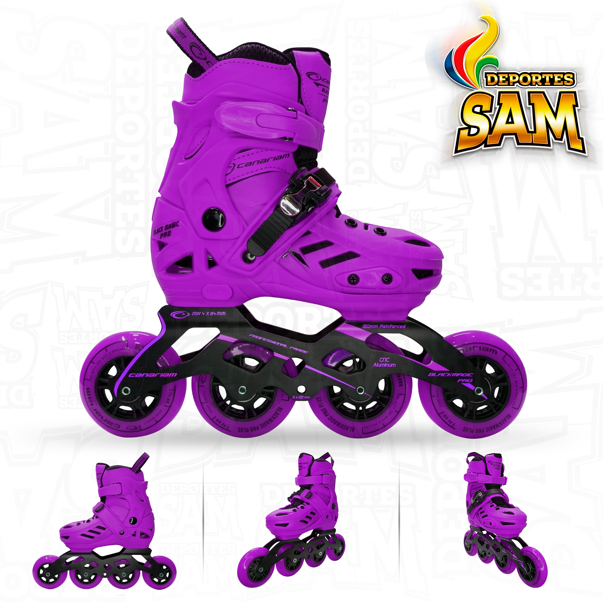 PATINES BLACK MAGIC PRO PLUS MORADO CANARIAM