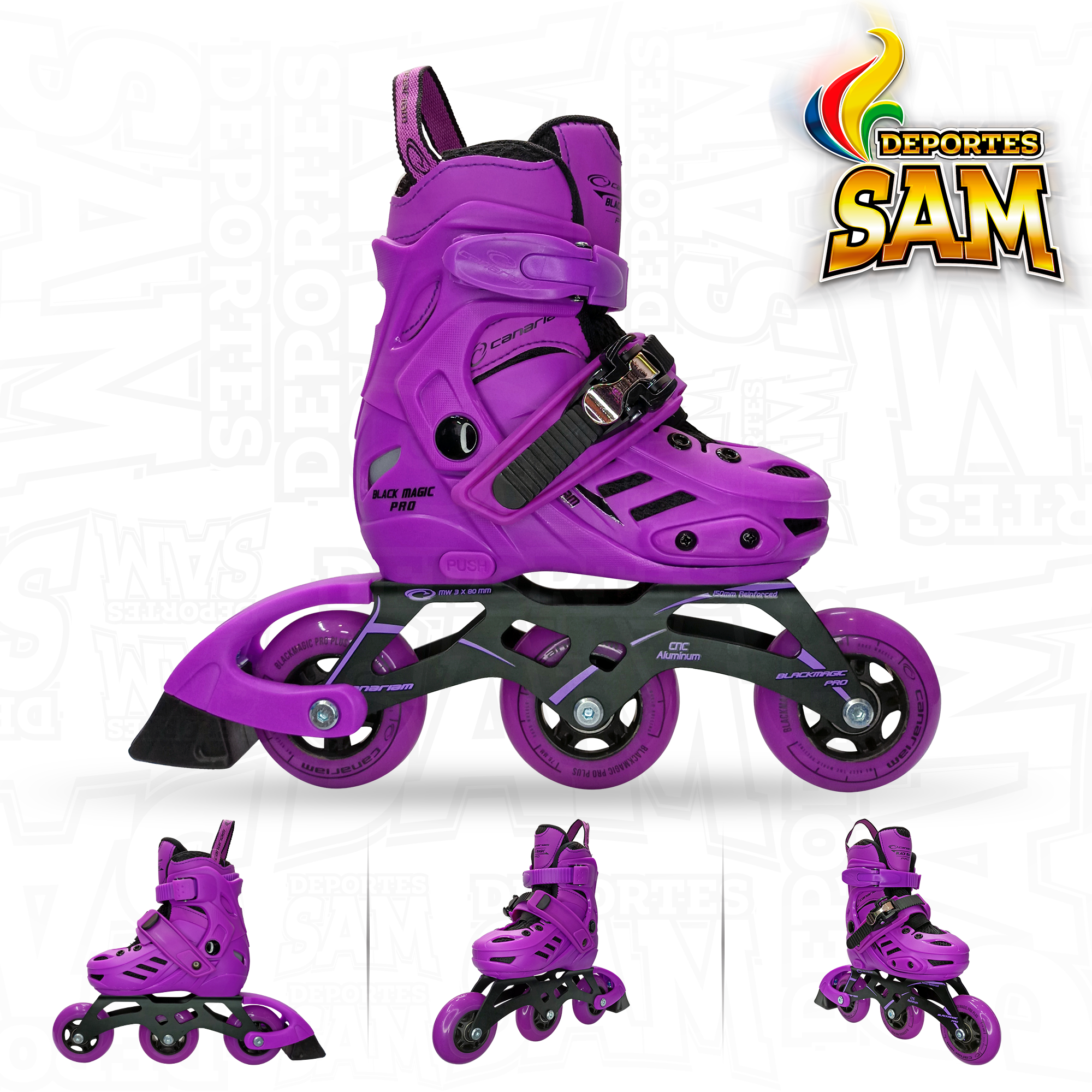PATINES BLACK MAGIC PRO PLUS MORADO CANARIAM